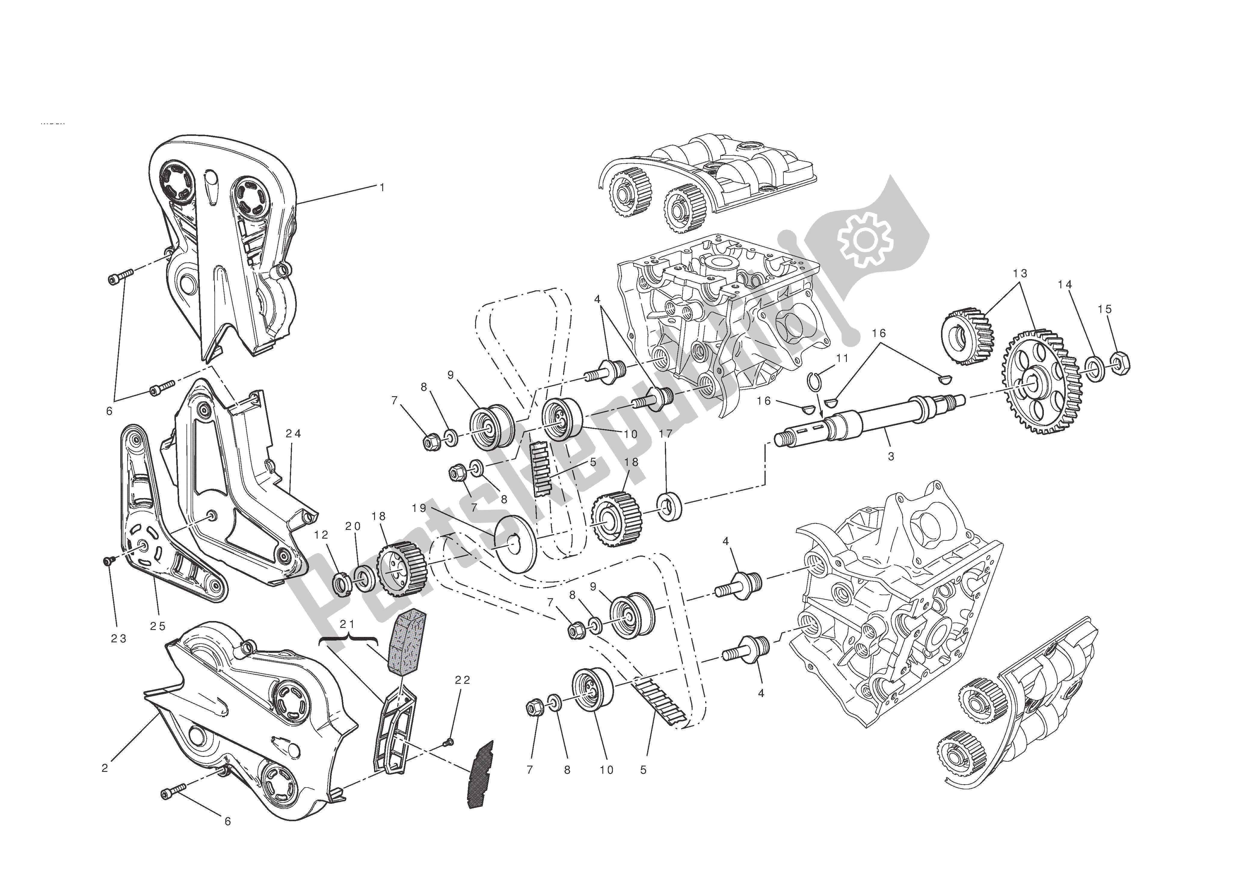 Tutte le parti per il Sistema Di Cronometraggio del Ducati Diavel 1200 2011