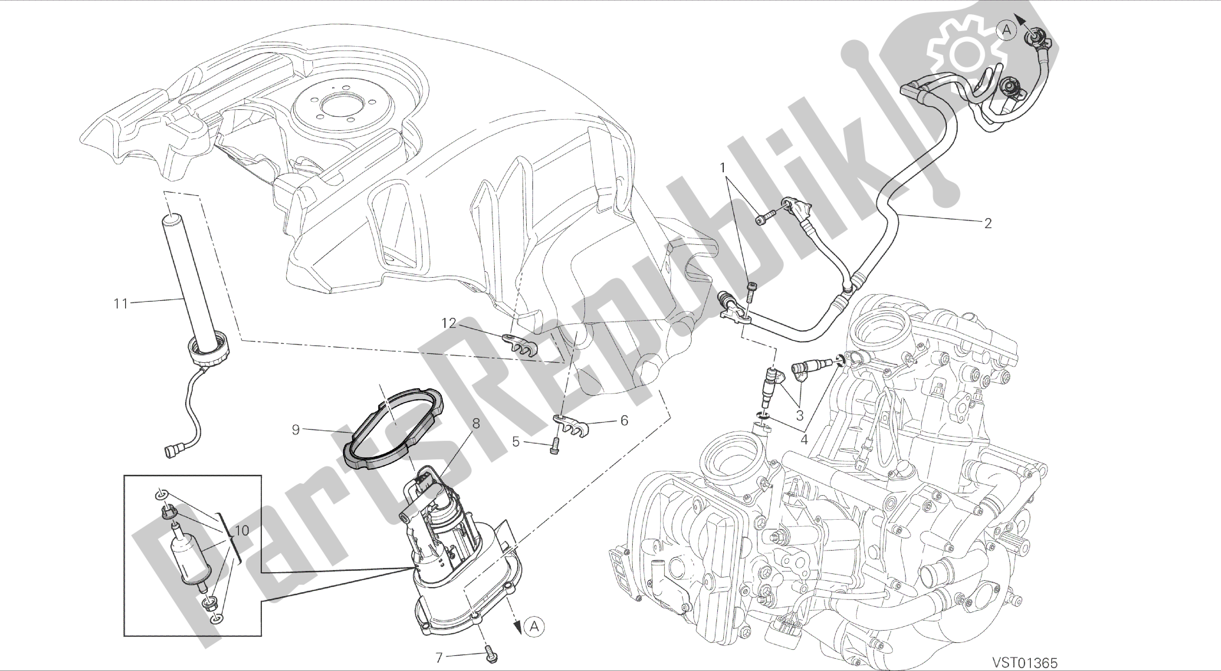 Alle onderdelen voor de Tekening 32a - Brandstofpomp [mod: Dvlc] Groepsframe van de Ducati Diavel Carbon 1200 2016