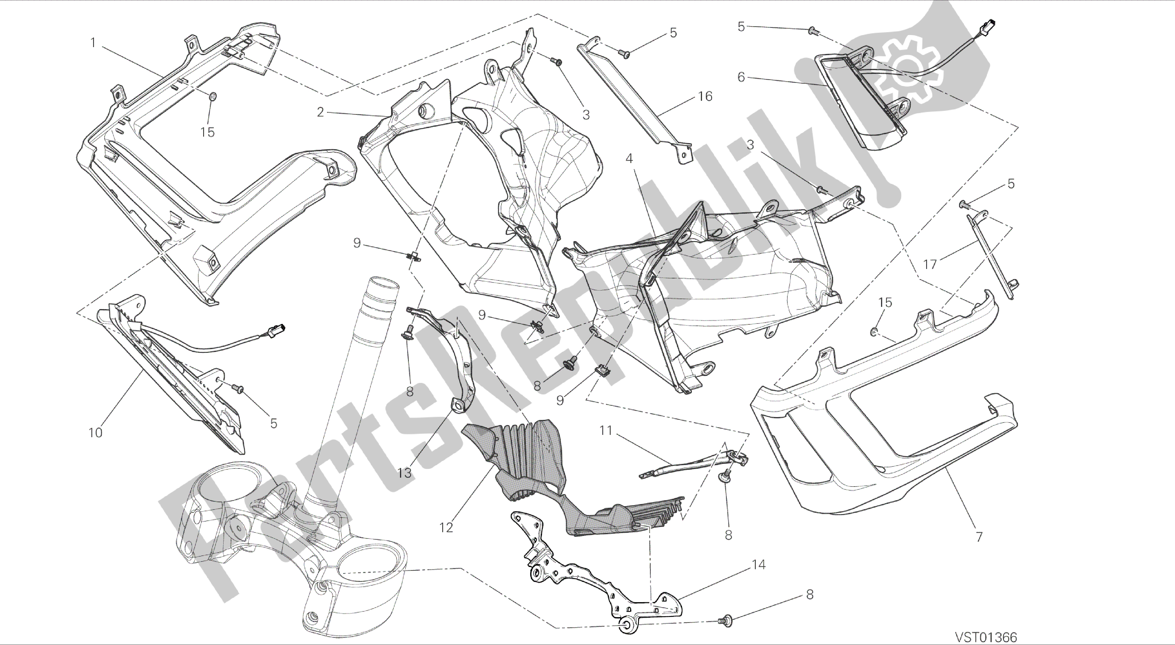 Toutes les pièces pour le Dessin 34a - Couvercle, Radiateur [mod: Dvlc] Cadre De Groupe du Ducati Diavel Carbon 1200 2016
