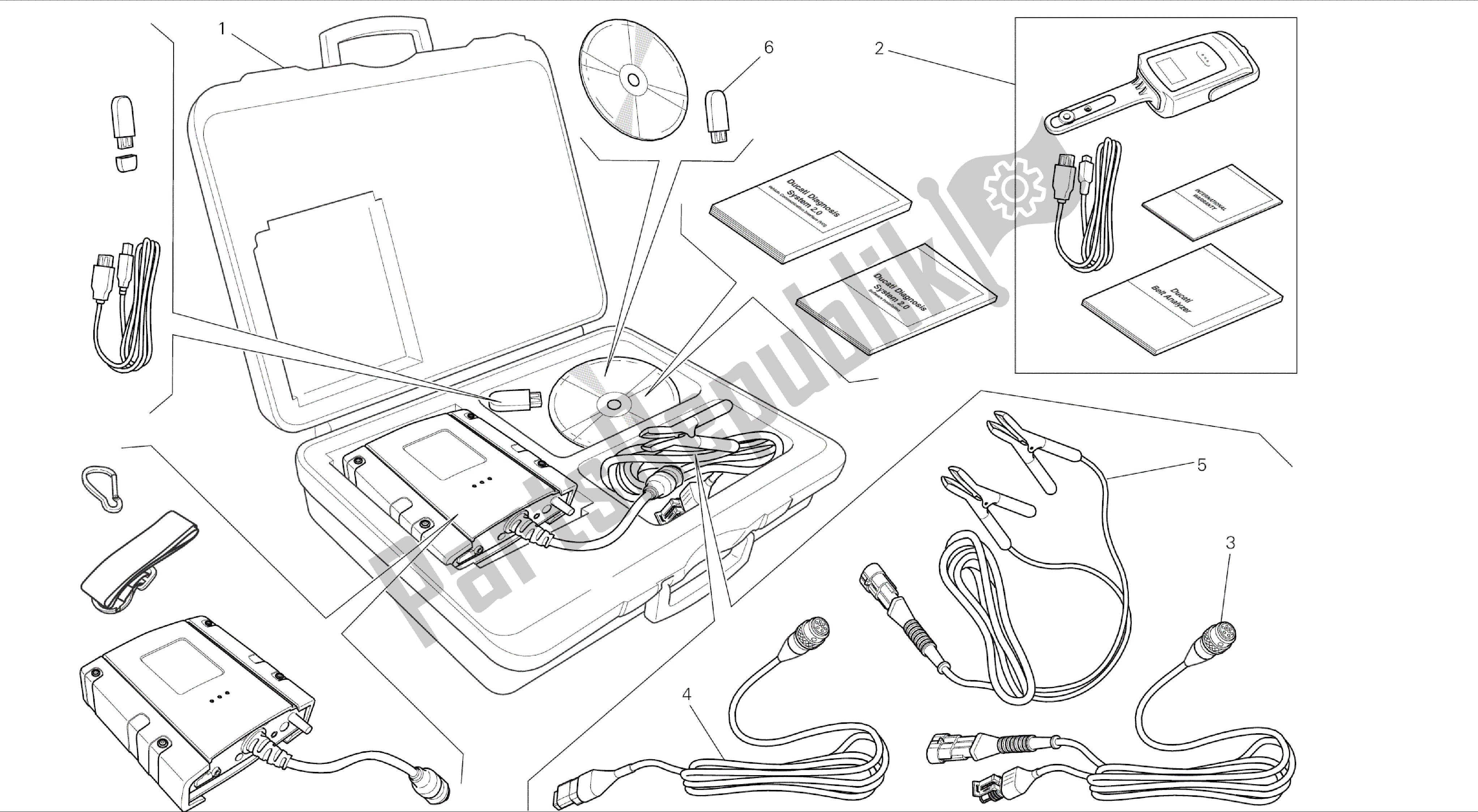 Todas as partes de Desenho 01c - Ferramentas De Grupo Dds (2) Testador [mod: Dvlc] do Ducati Diavel Carbon 1200 2016