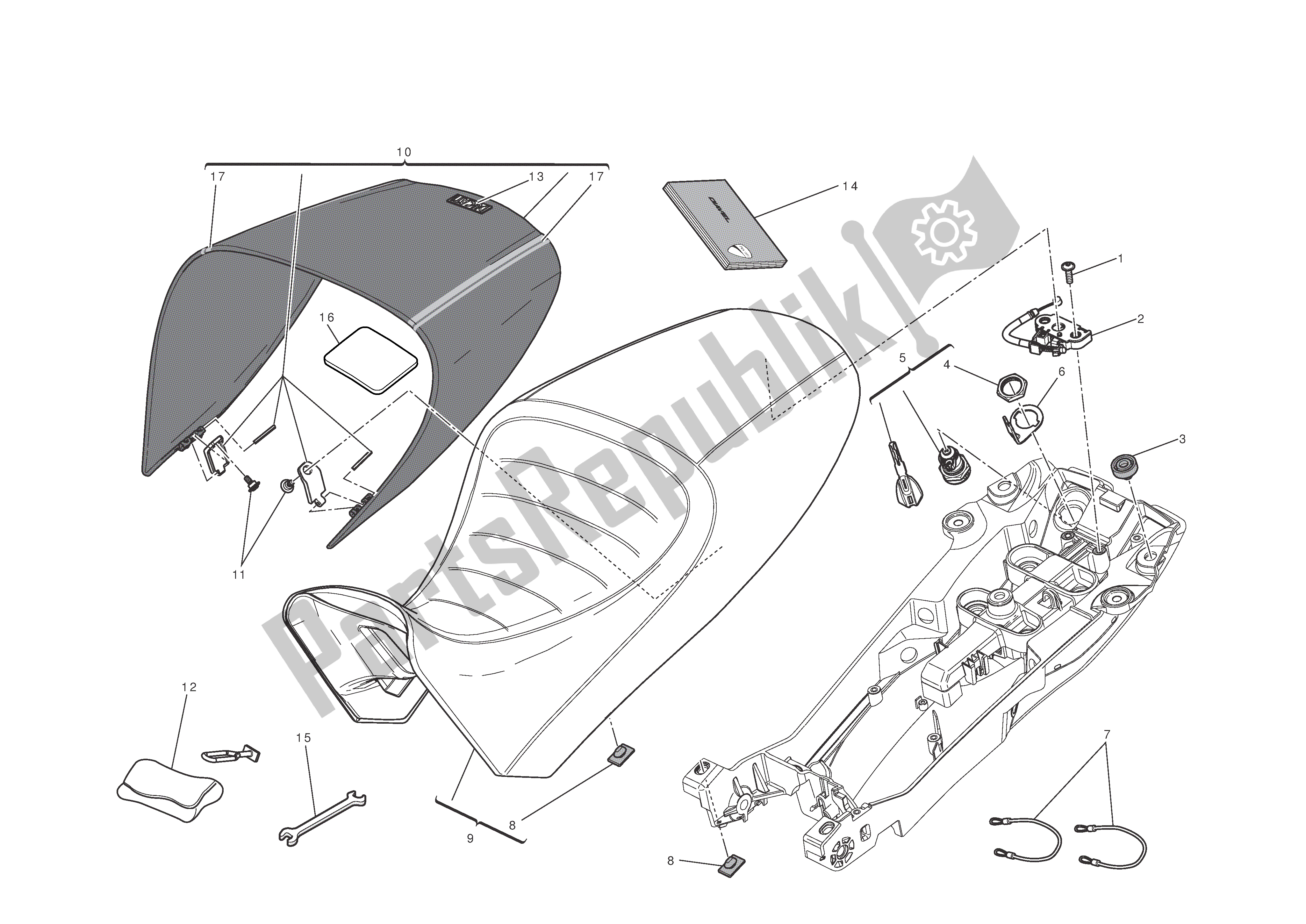 Todas las partes para Asiento de Ducati Diavel 1200 2013