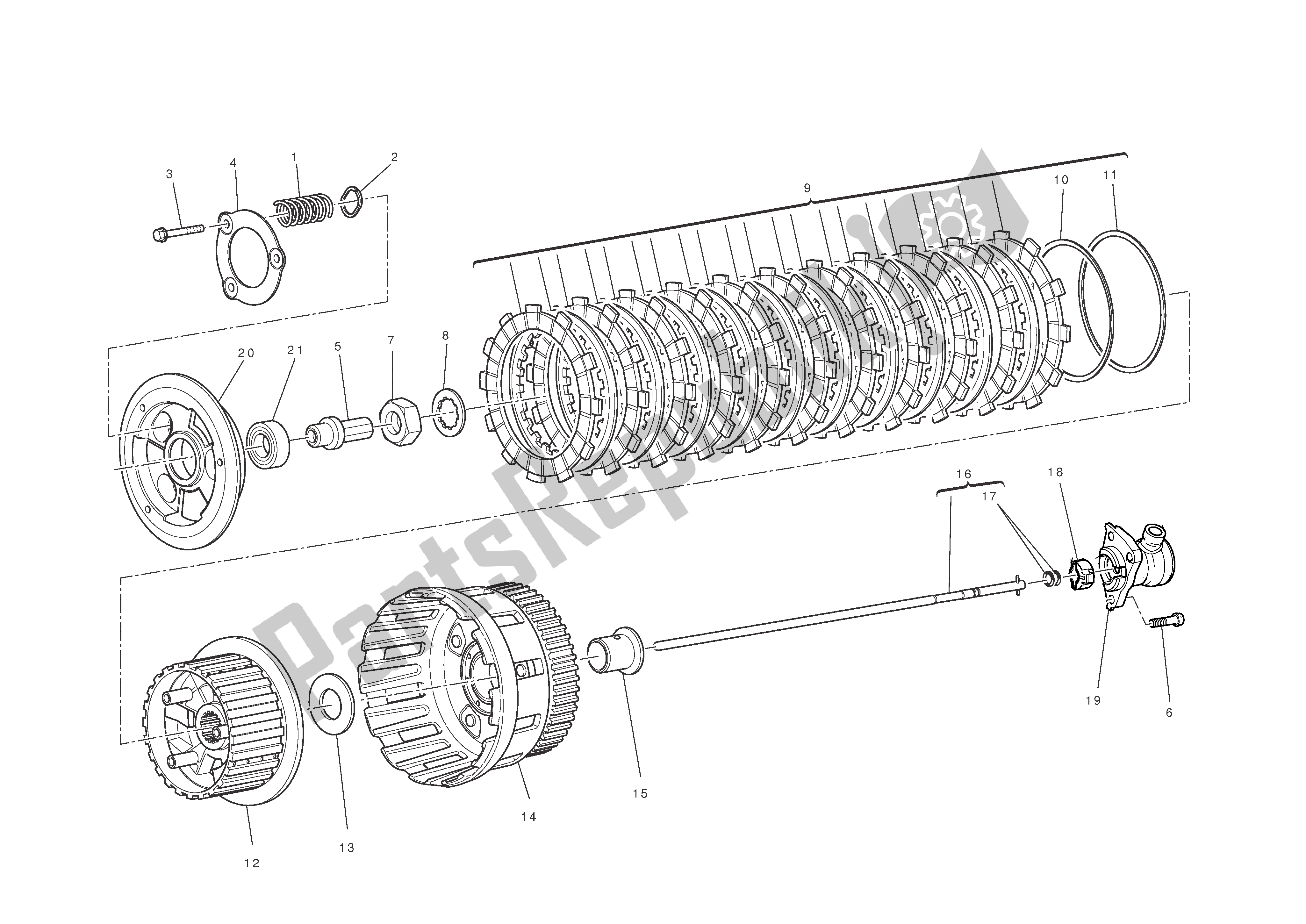 Todas las partes para Embrague de Ducati Diavel 1200 2013