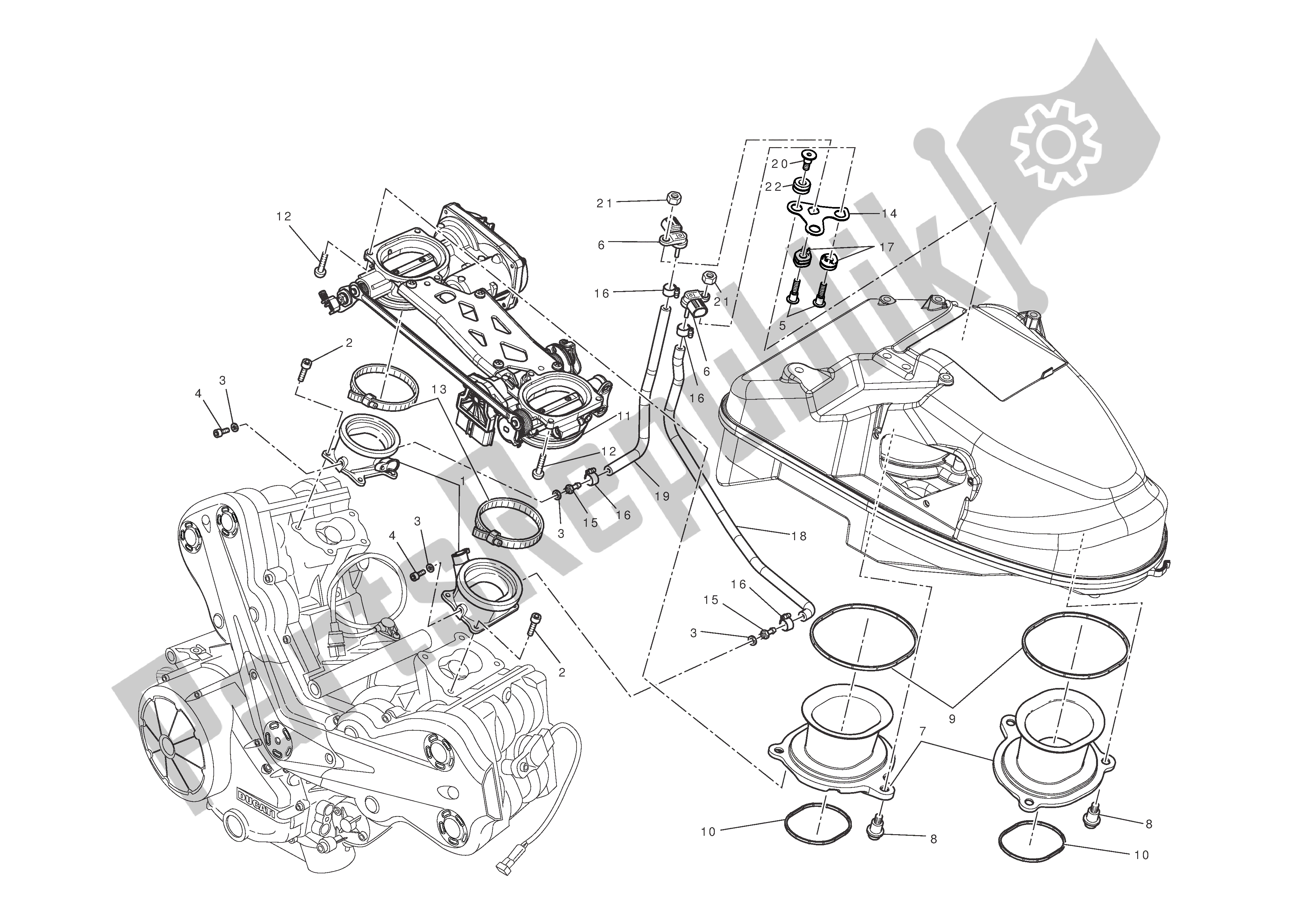 Todas las partes para Cuerpo Del Acelerador de Ducati Diavel 1200 2013