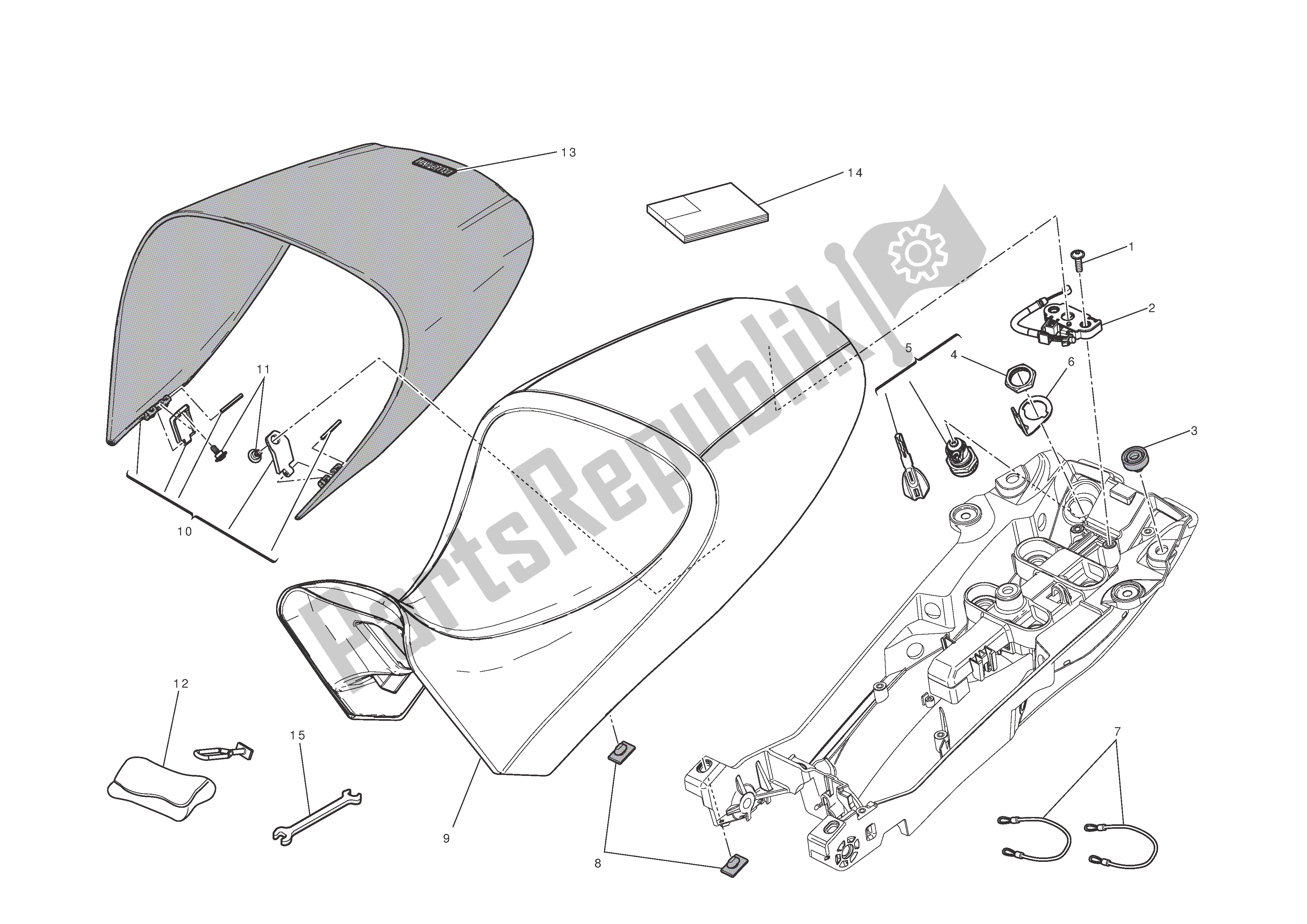 Todas las partes para Asiento de Ducati Diavel 1200 2011