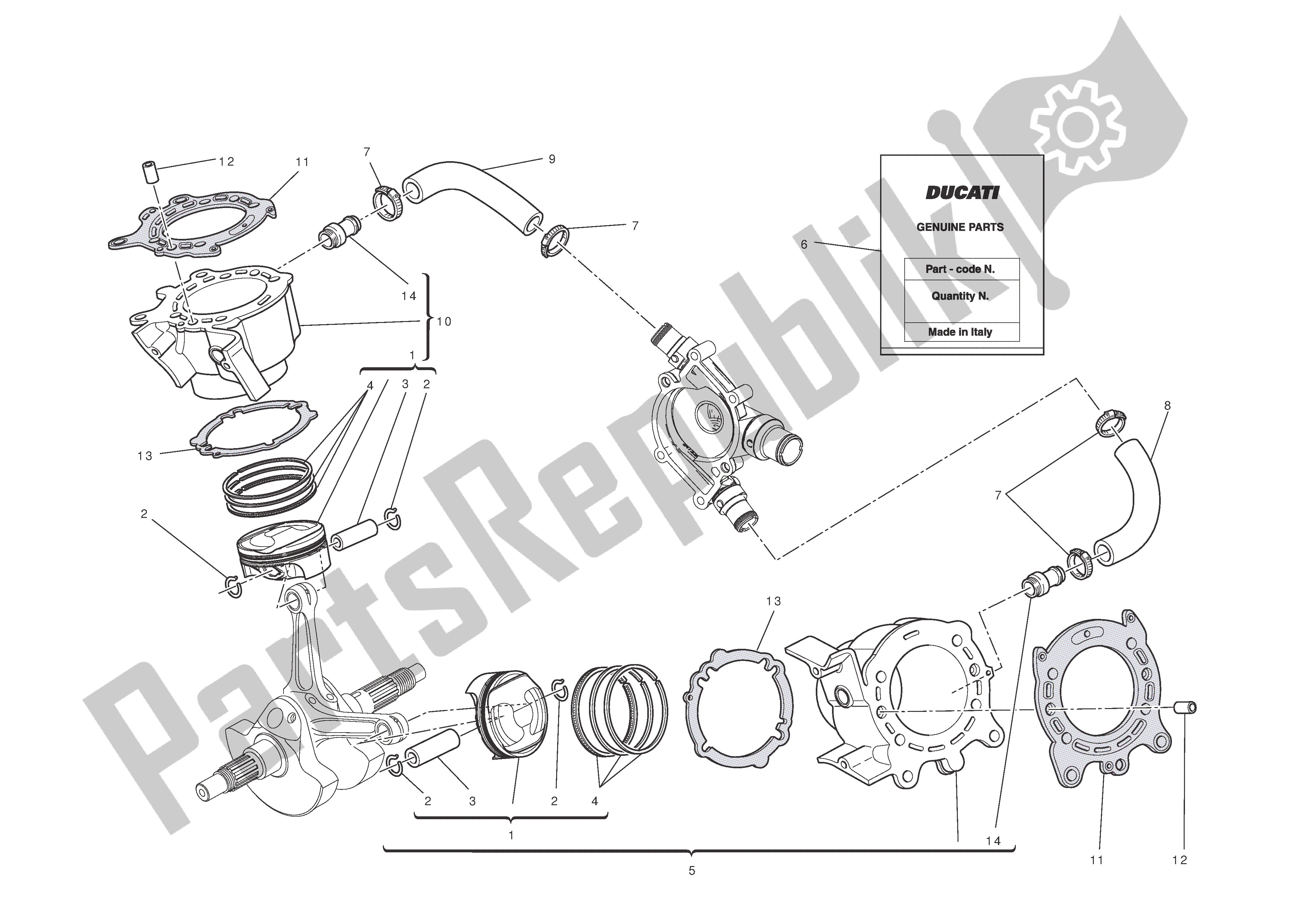 Todas las partes para Cilindros - Pistones de Ducati Diavel 1200 2011