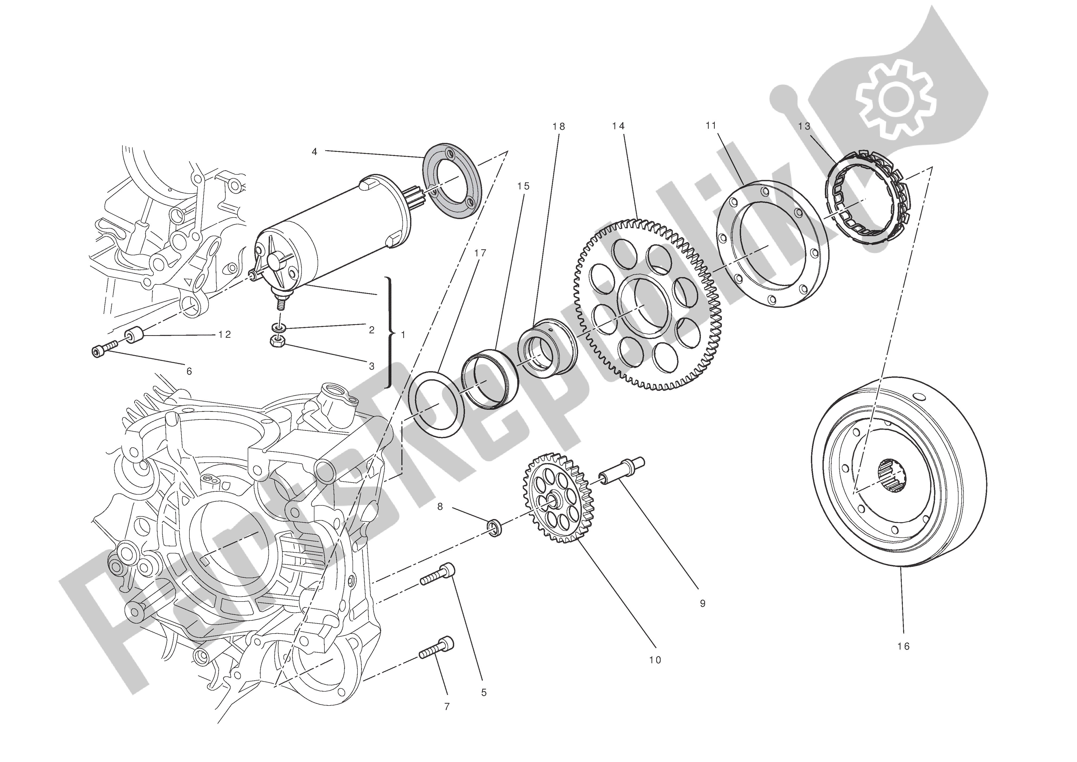 Alle onderdelen voor de Elektrisch Starten En Ontsteken van de Ducati Diavel 1200 2011