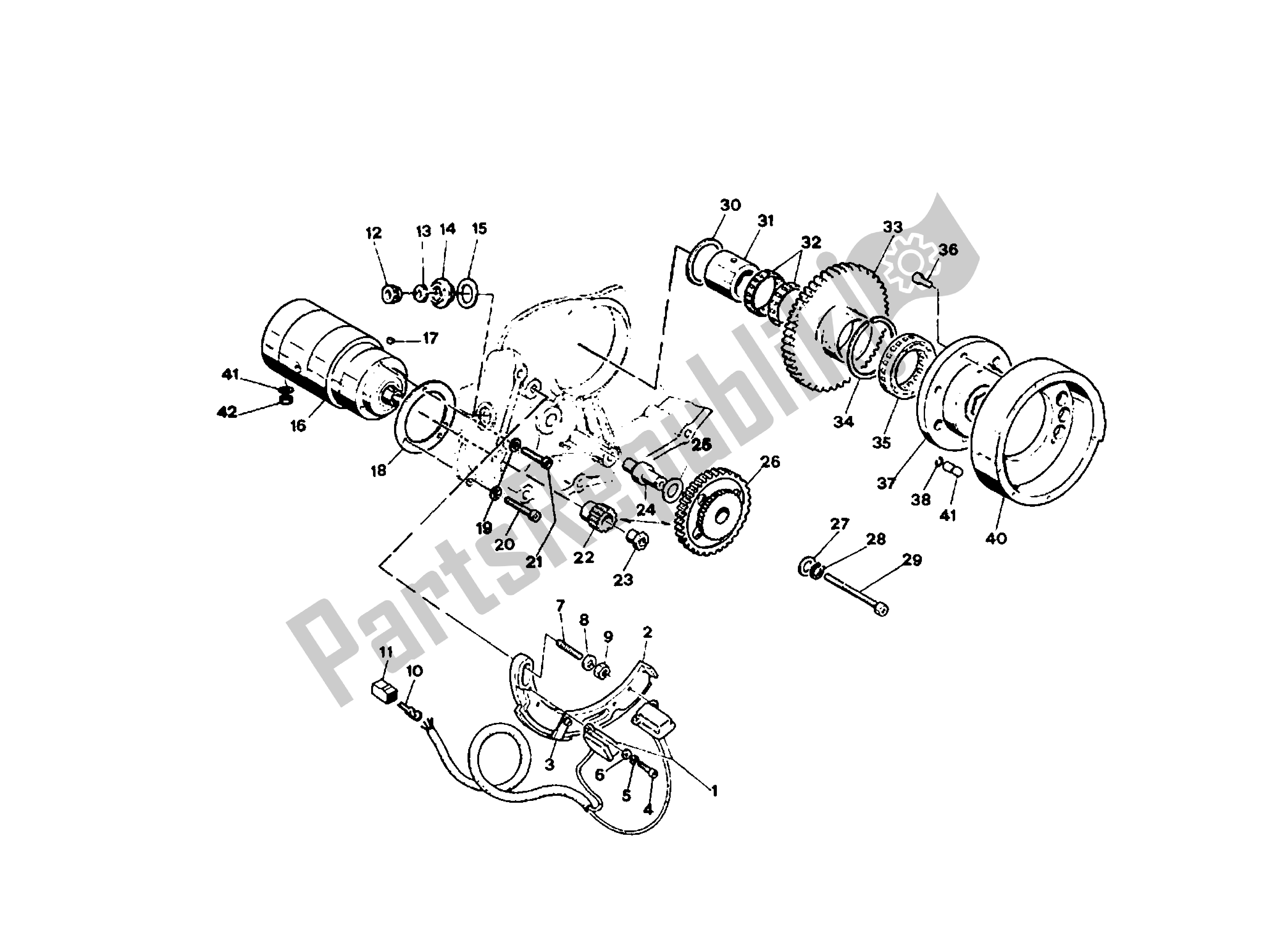 All parts for the Avviamento Elettrico E Accenselectric Starter And Ignition of the Ducati Indiana 650 1986 - 1987
