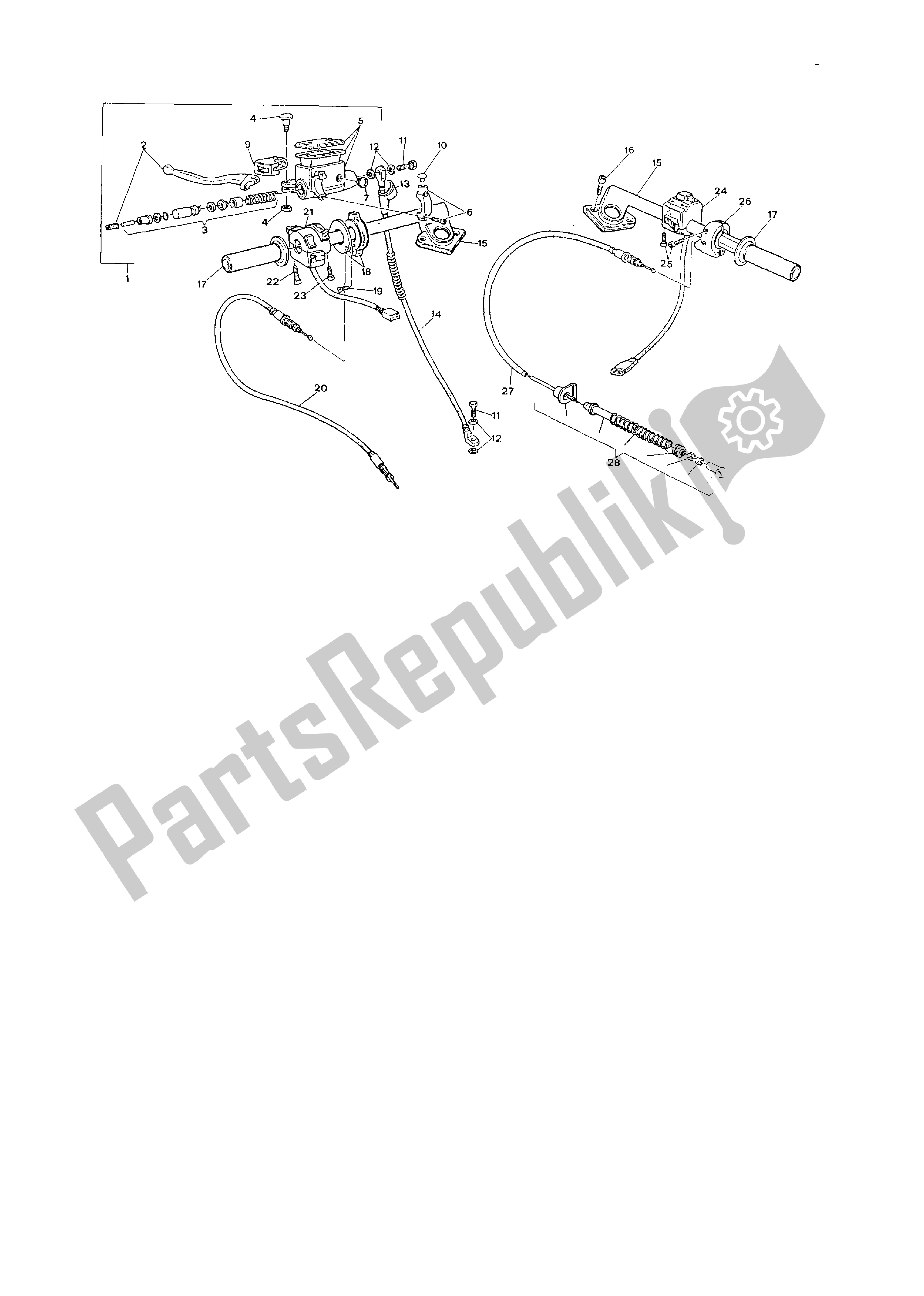 All parts for the Handlebar And Controls of the Ducati Paso 750 1986 - 1988