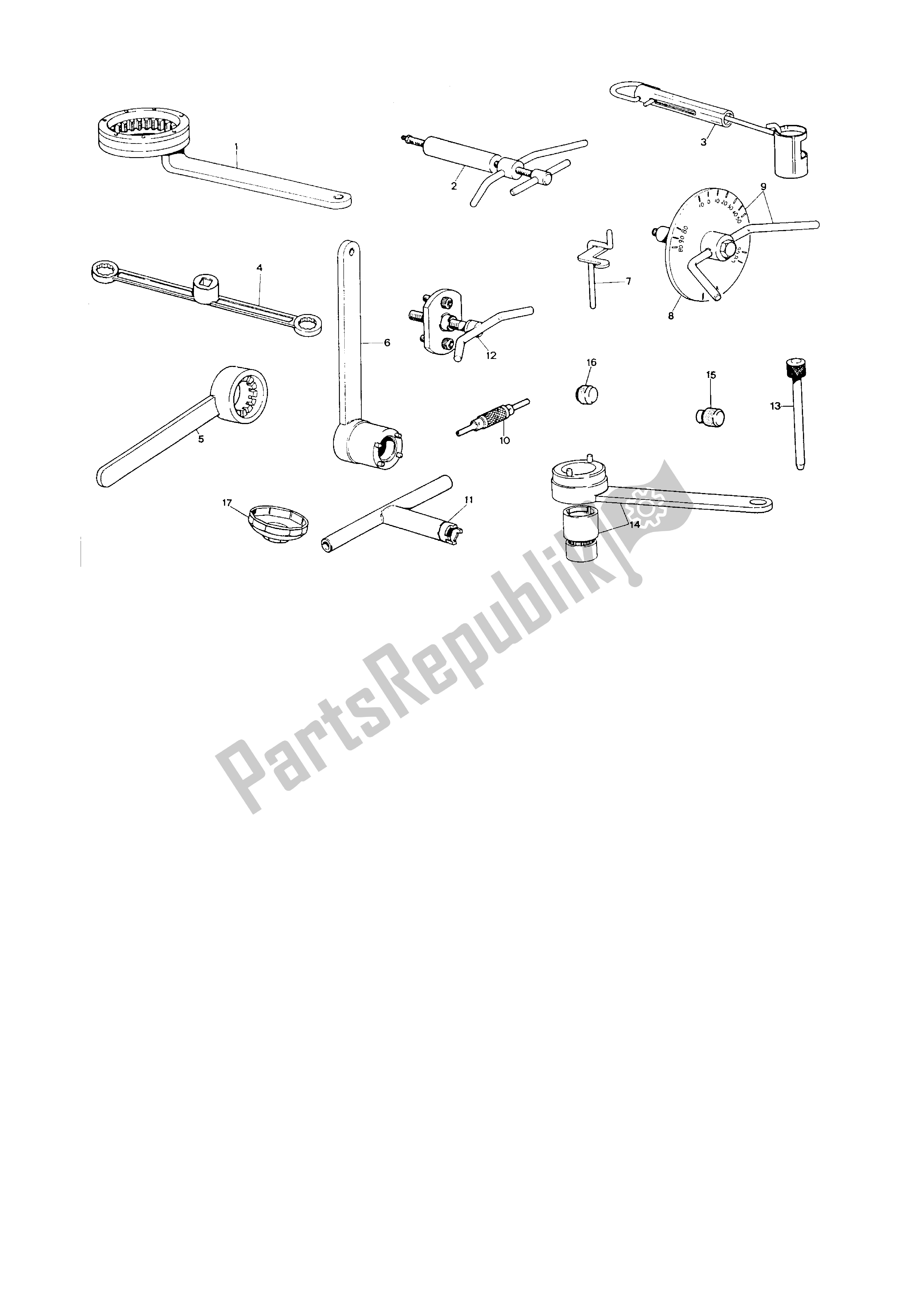 Tutte le parti per il Attrezzi Speciali Per Stazioni Di Servizio del Ducati Paso 906 1988 - 1989