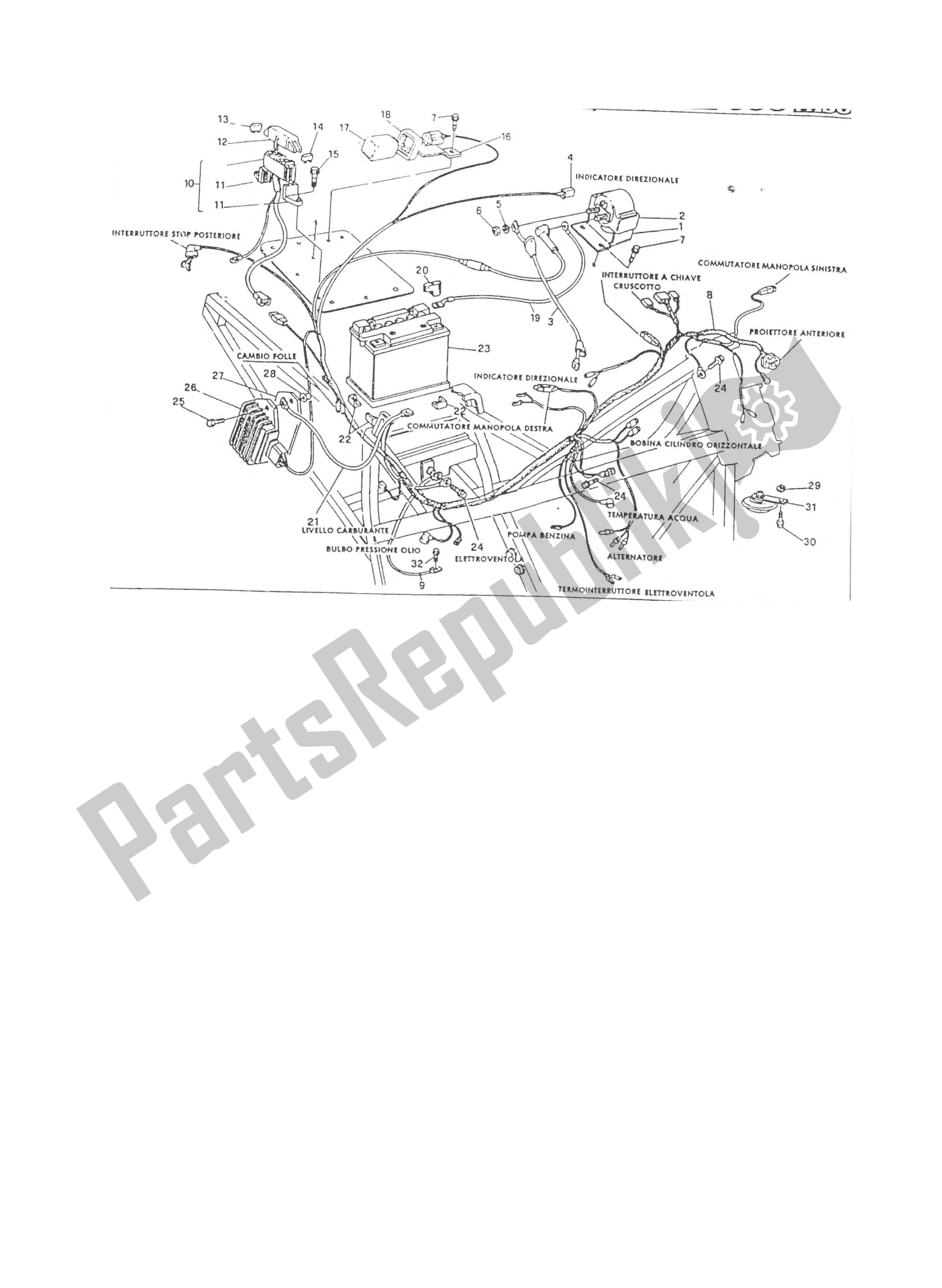 Tutte le parti per il Sistema Elettrico del Ducati Paso 906 1988 - 1989