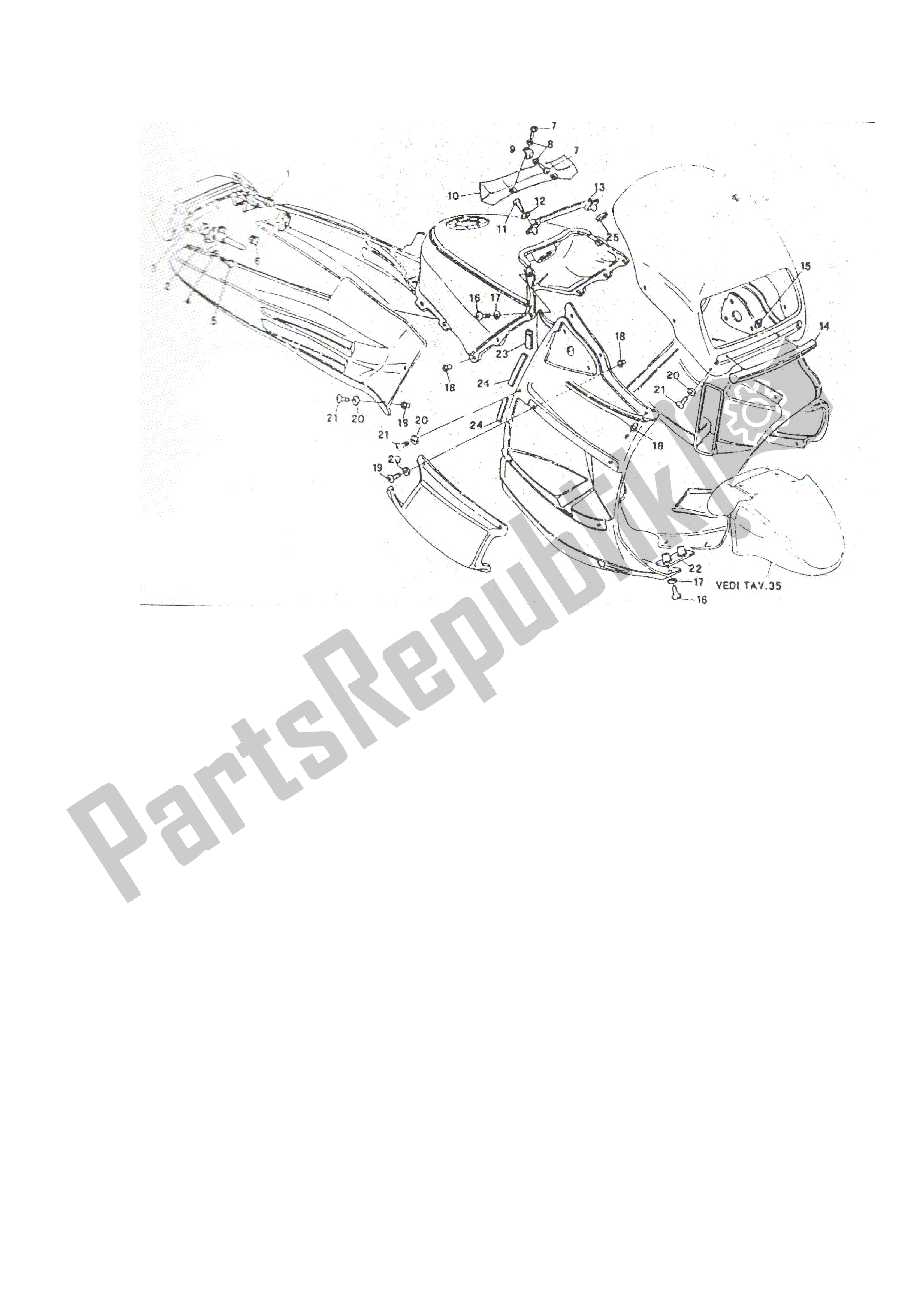 Tutte le parti per il Carenatura Fissaggio del Ducati Paso 906 1988 - 1989