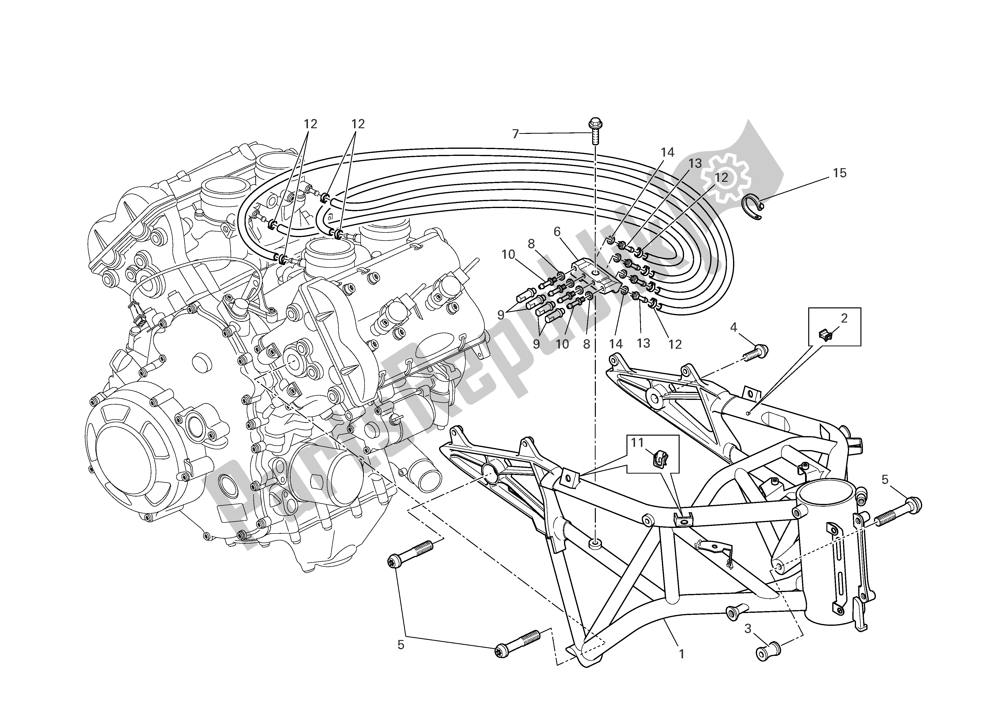 Todas las partes para Marco de Ducati Desmosedici 1000 2008