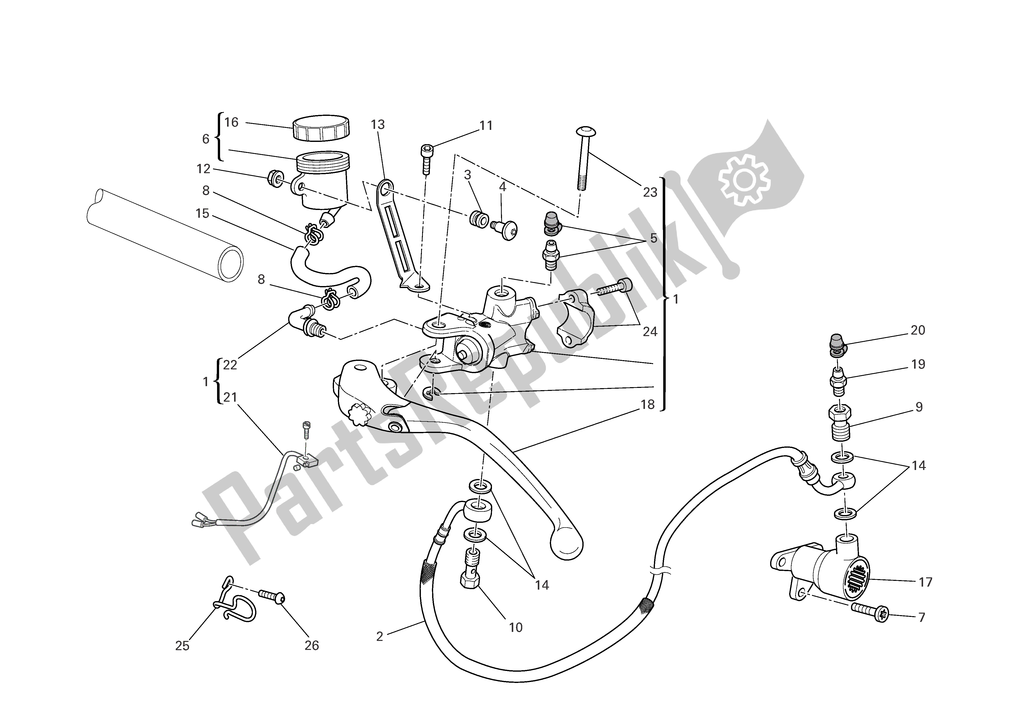 Todas las partes para Control De Embrague de Ducati Desmosedici 1000 2008