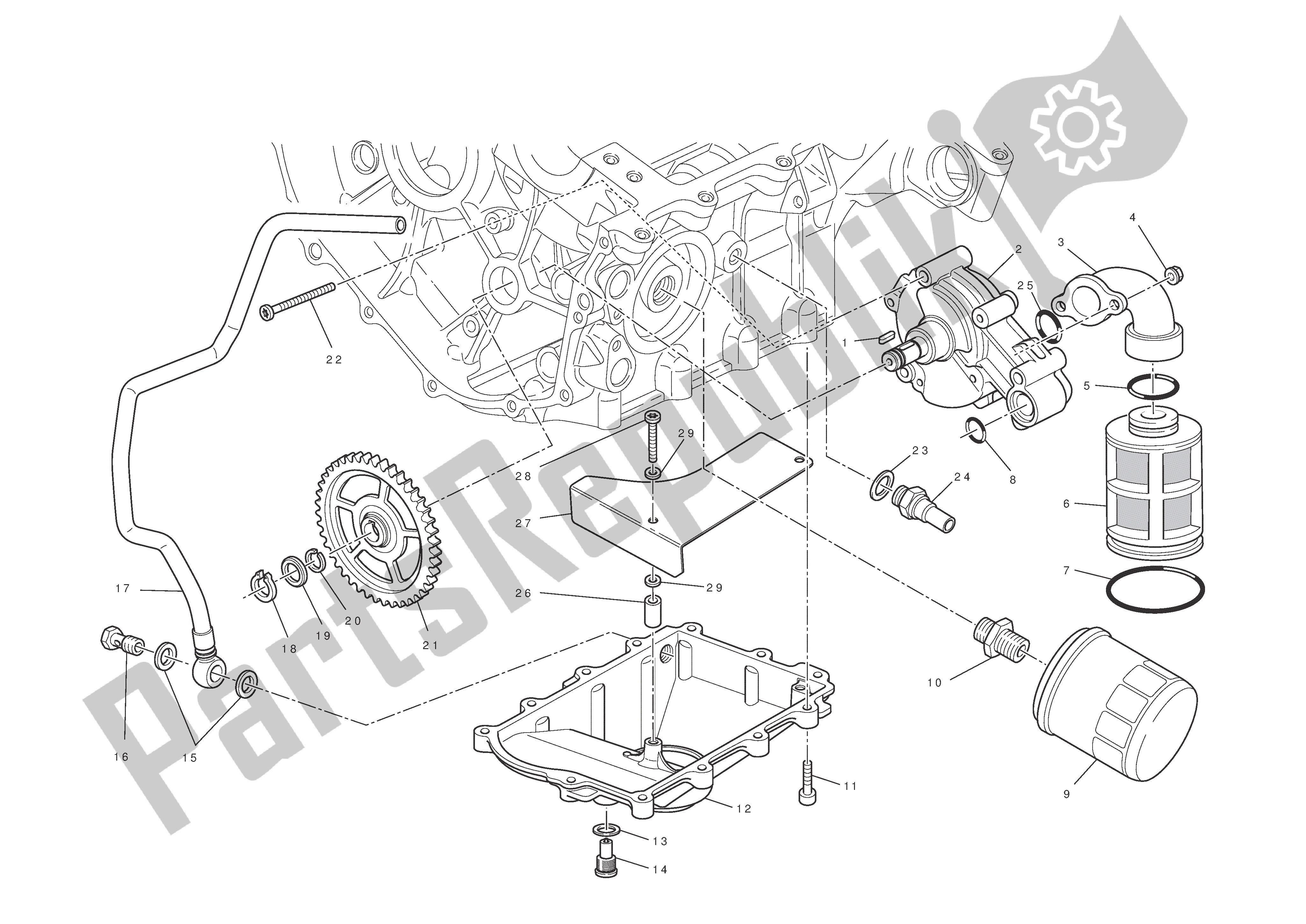 Todas las partes para Filtros Y Bomba De Aceite de Ducati Desmosedici 1000 2008