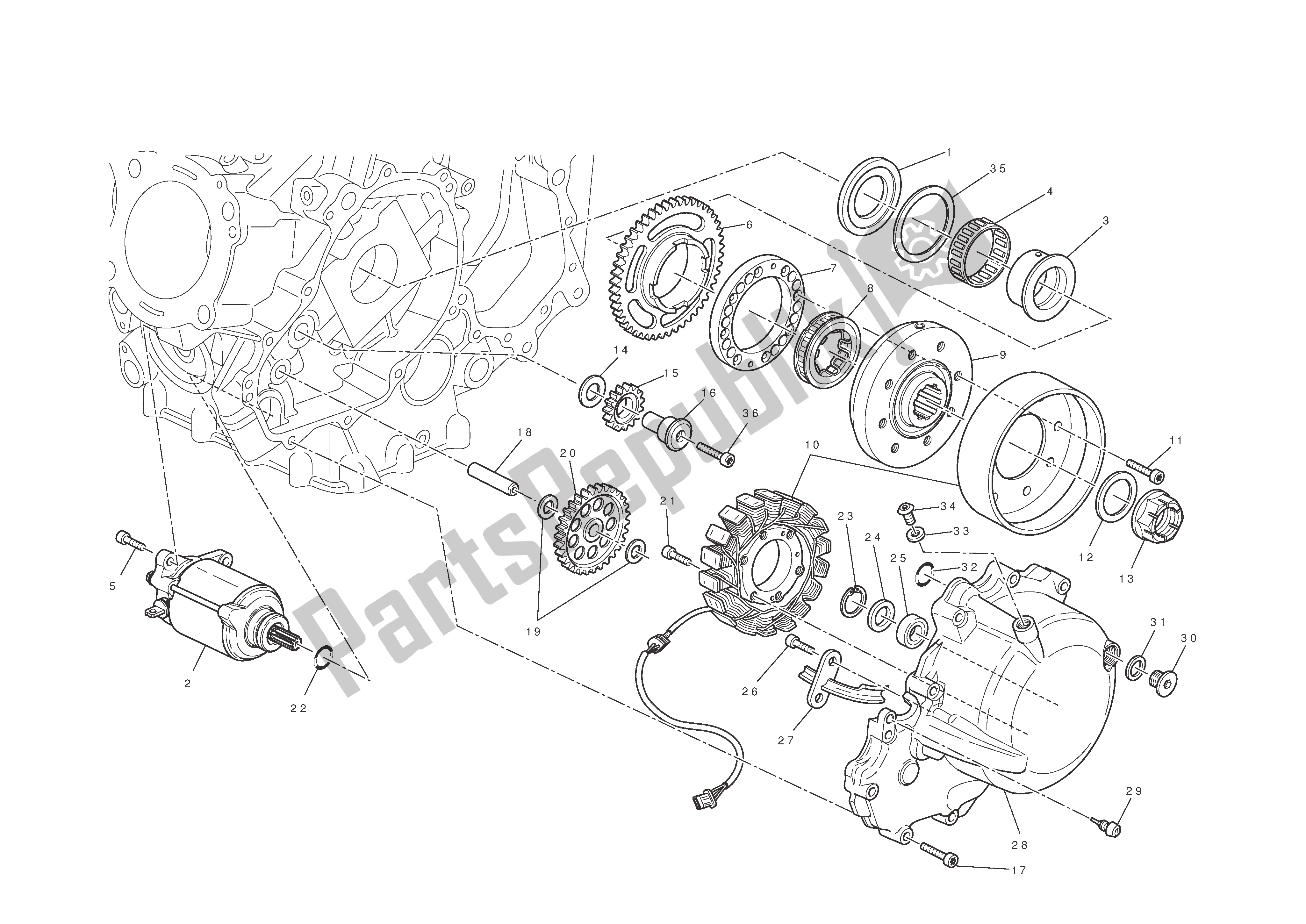 Todas las partes para Arranque Eléctrico Y Encendido de Ducati Desmosedici 1000 2008