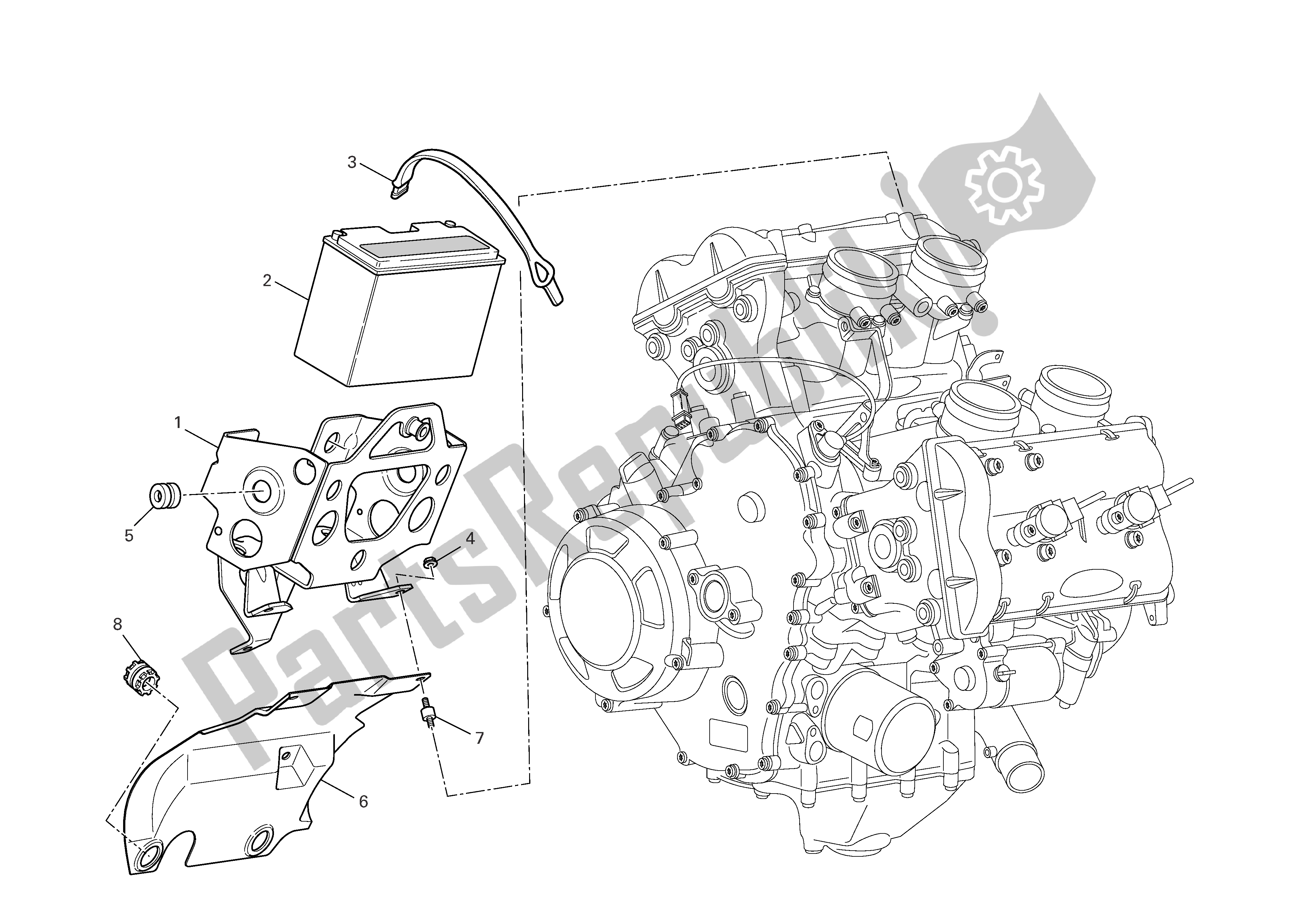 Todas las partes para Soporte De Batería de Ducati Desmosedici 1000 2008