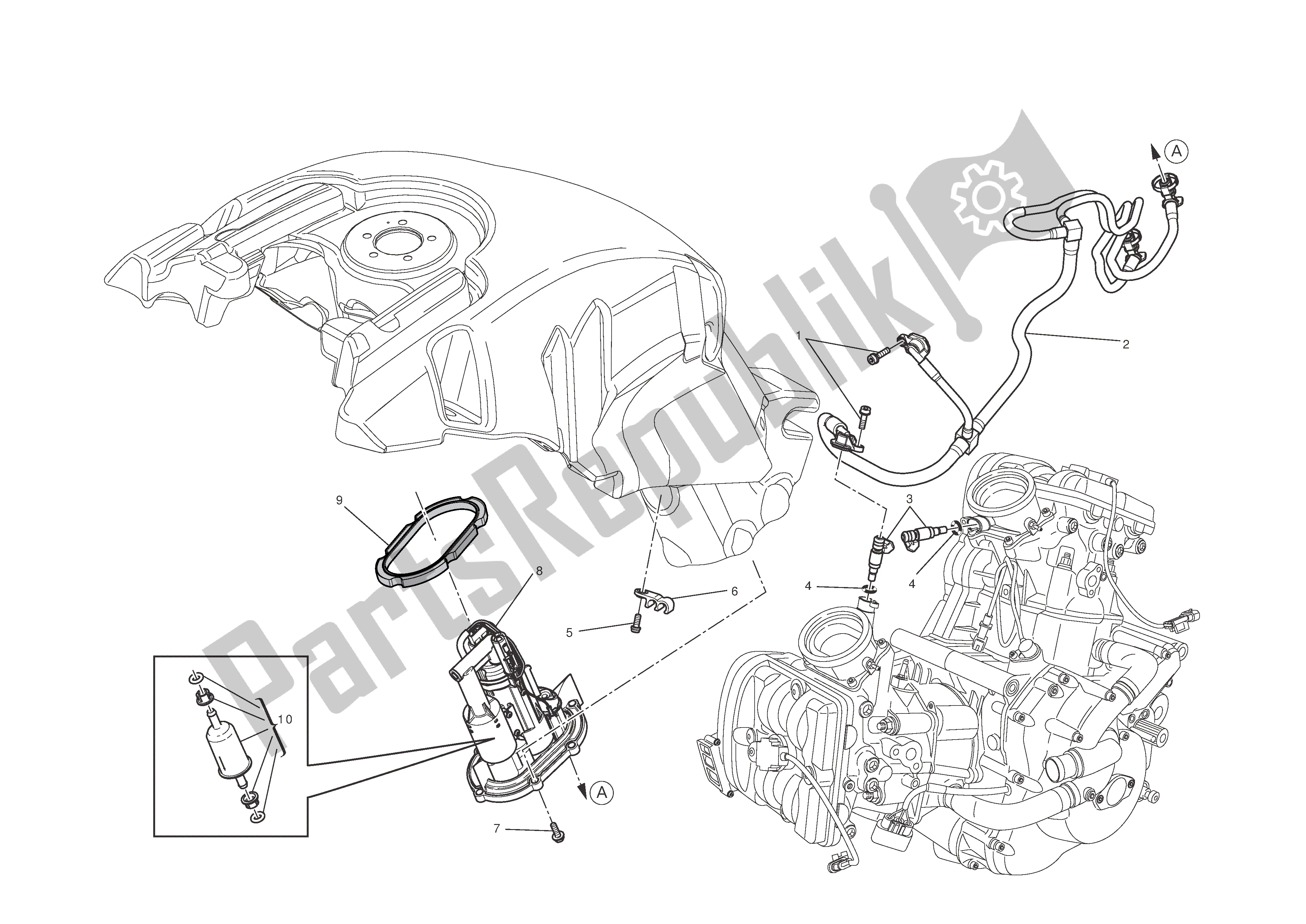 Todas las partes para Sistema De Combustible de Ducati Diavel AMG 1200 2013