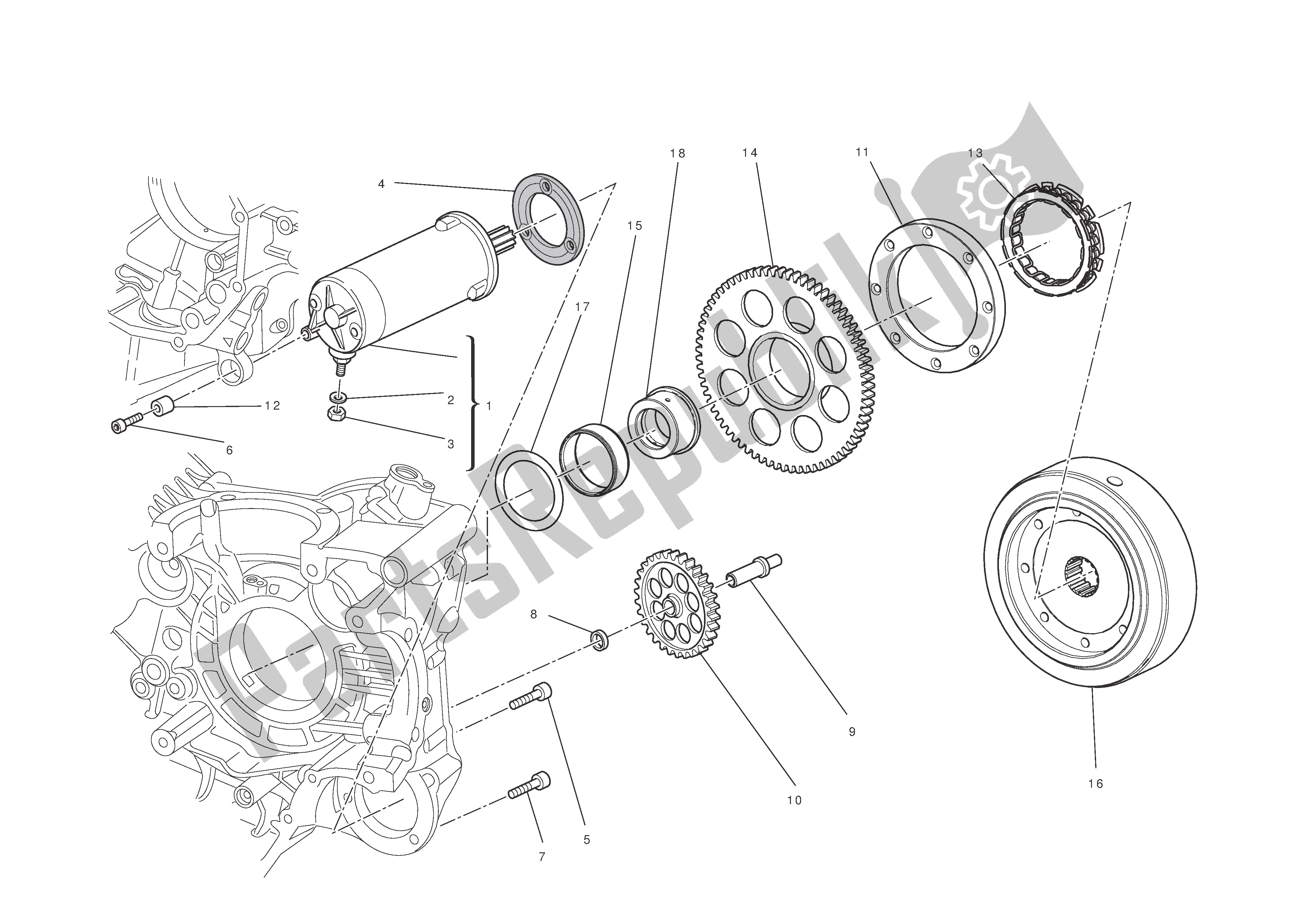 Todas as partes de Partida Elétrica E Ignição do Ducati Diavel AMG 1200 2013