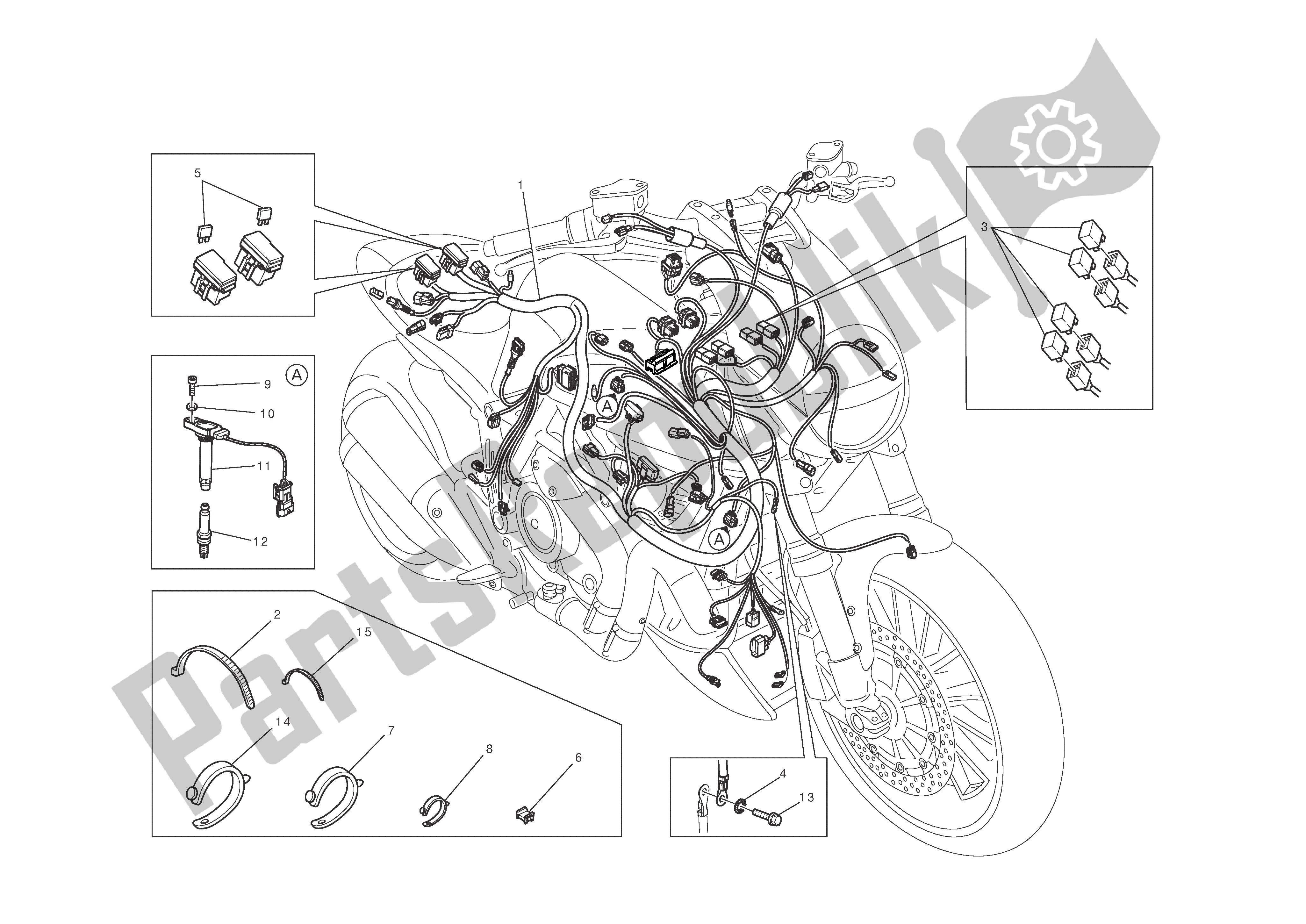 Todas las partes para Sistema Eléctrico de Ducati Diavel AMG 1200 2013