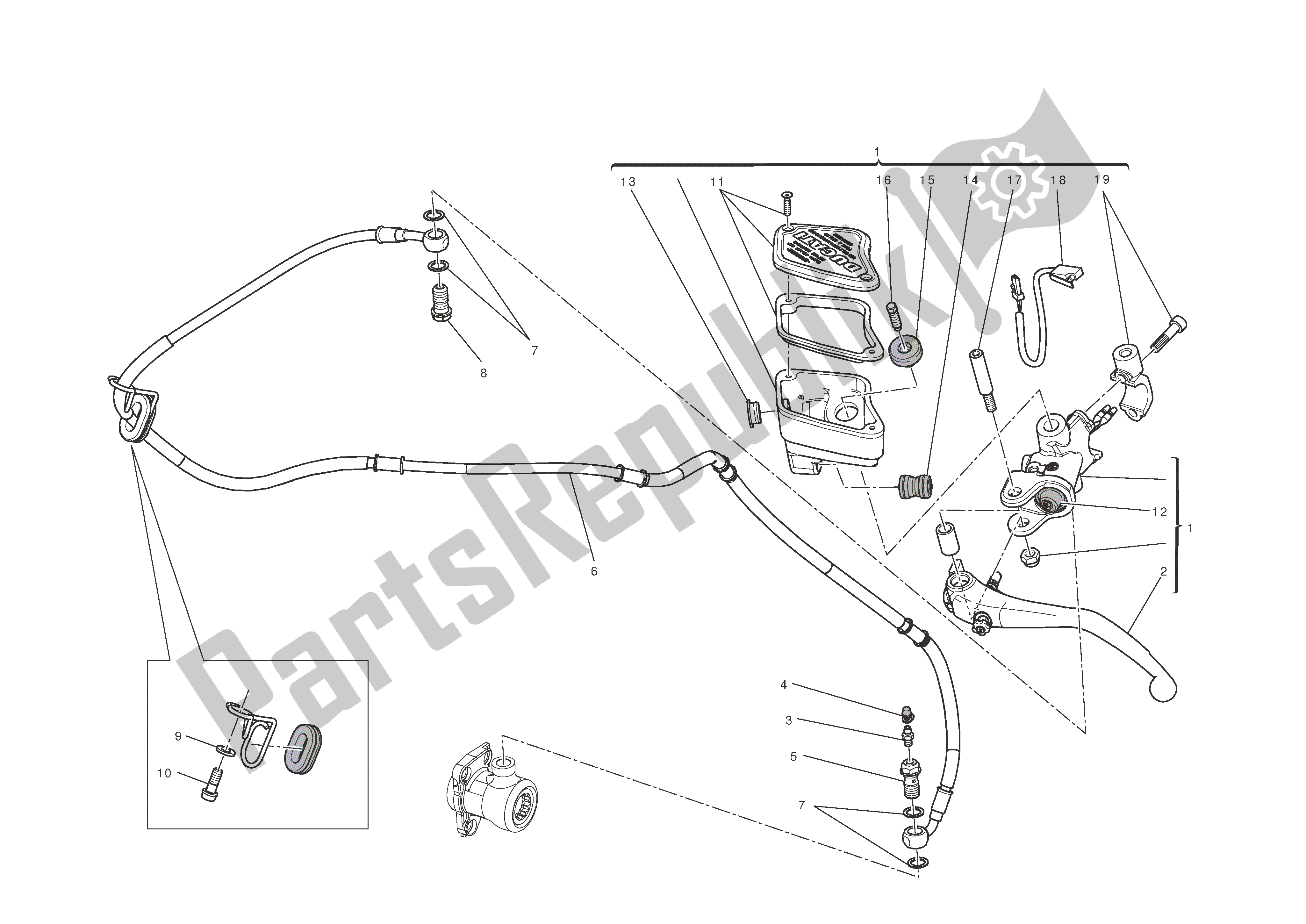 Todas las partes para Control De Embrague de Ducati Diavel AMG 1200 2013