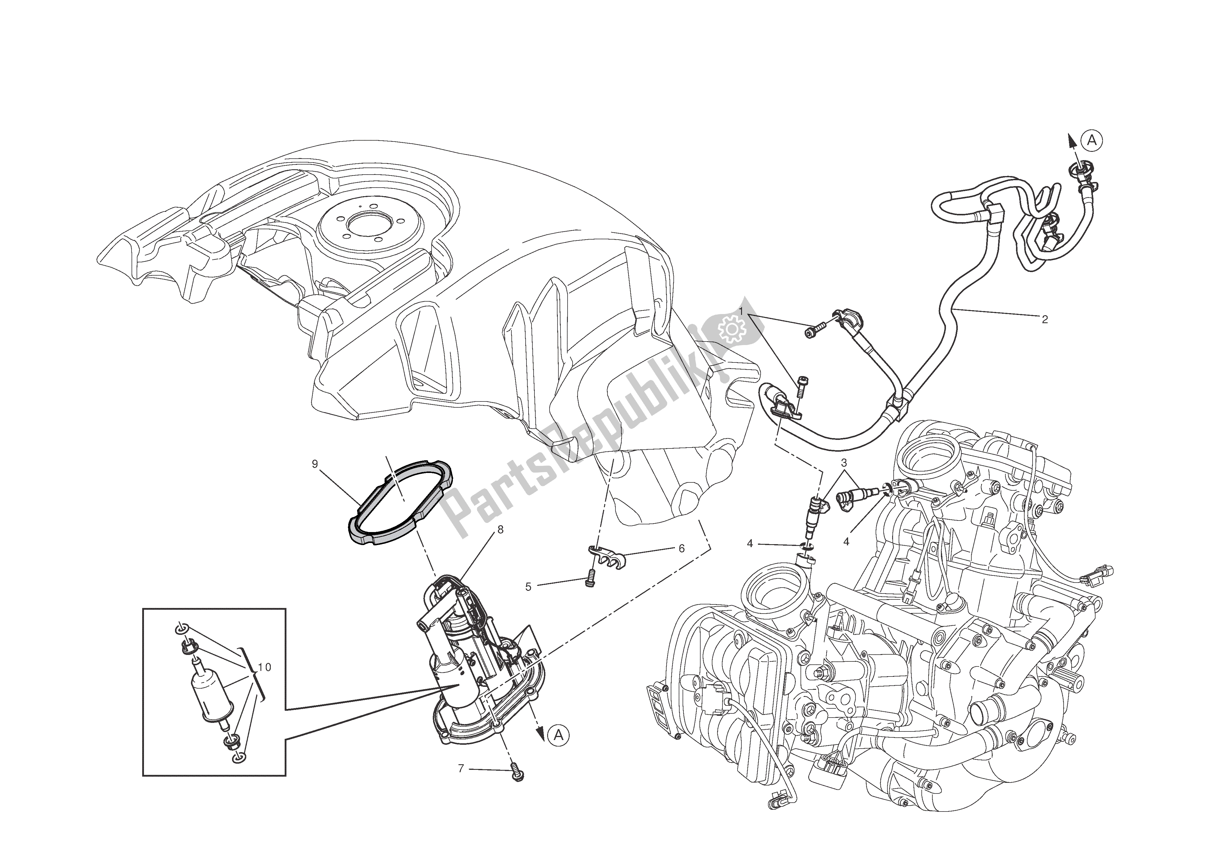 Todas las partes para Sistema De Combustible de Ducati Diavel AMG 1200 2013