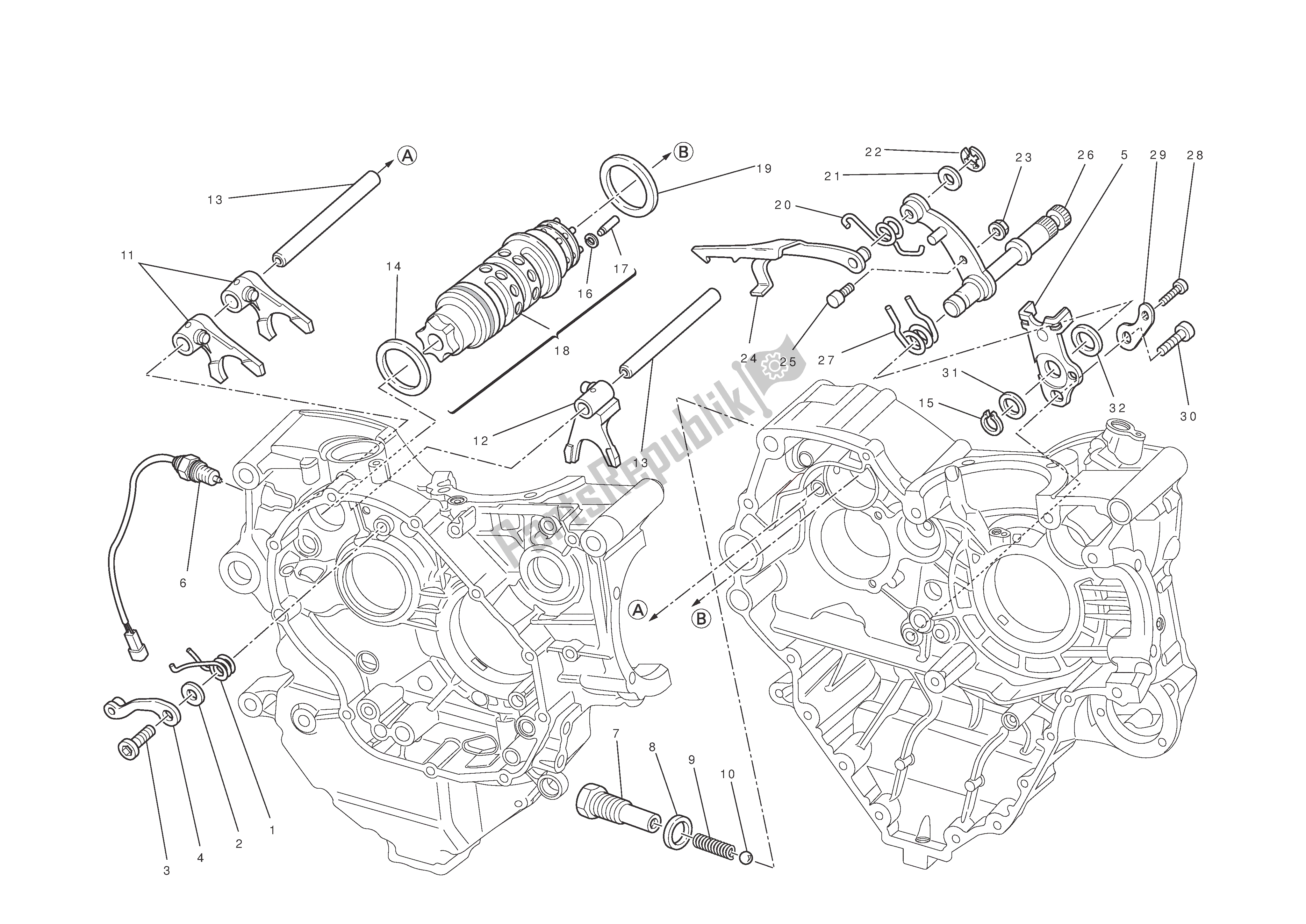 Todas las partes para Control De Cambio De Marchas de Ducati Diavel AMG 1200 2013