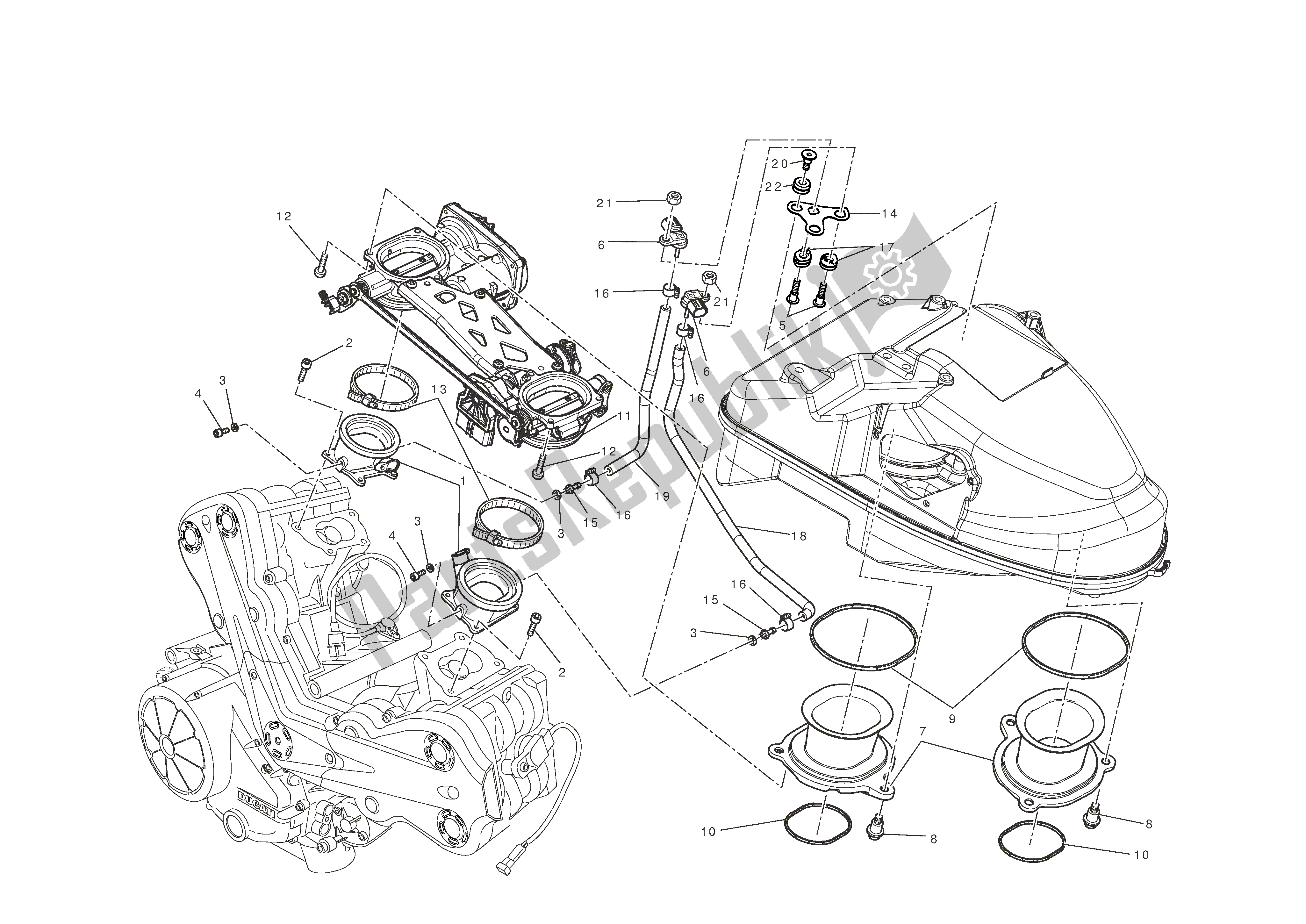 Todas las partes para Cuerpo Del Acelerador de Ducati Diavel AMG 1200 2013