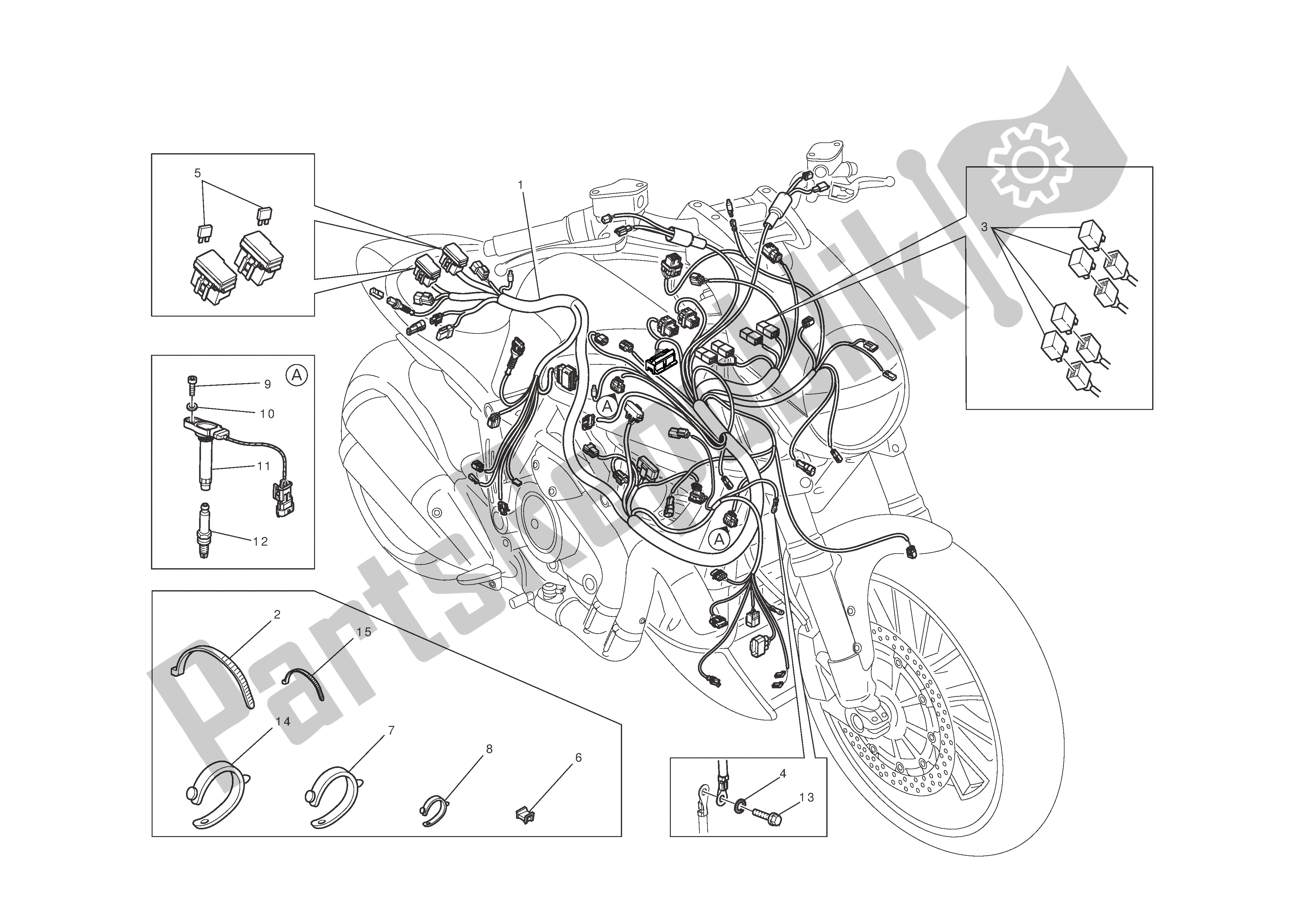 Todas las partes para Sistema Eléctrico de Ducati Diavel AMG 1200 2013