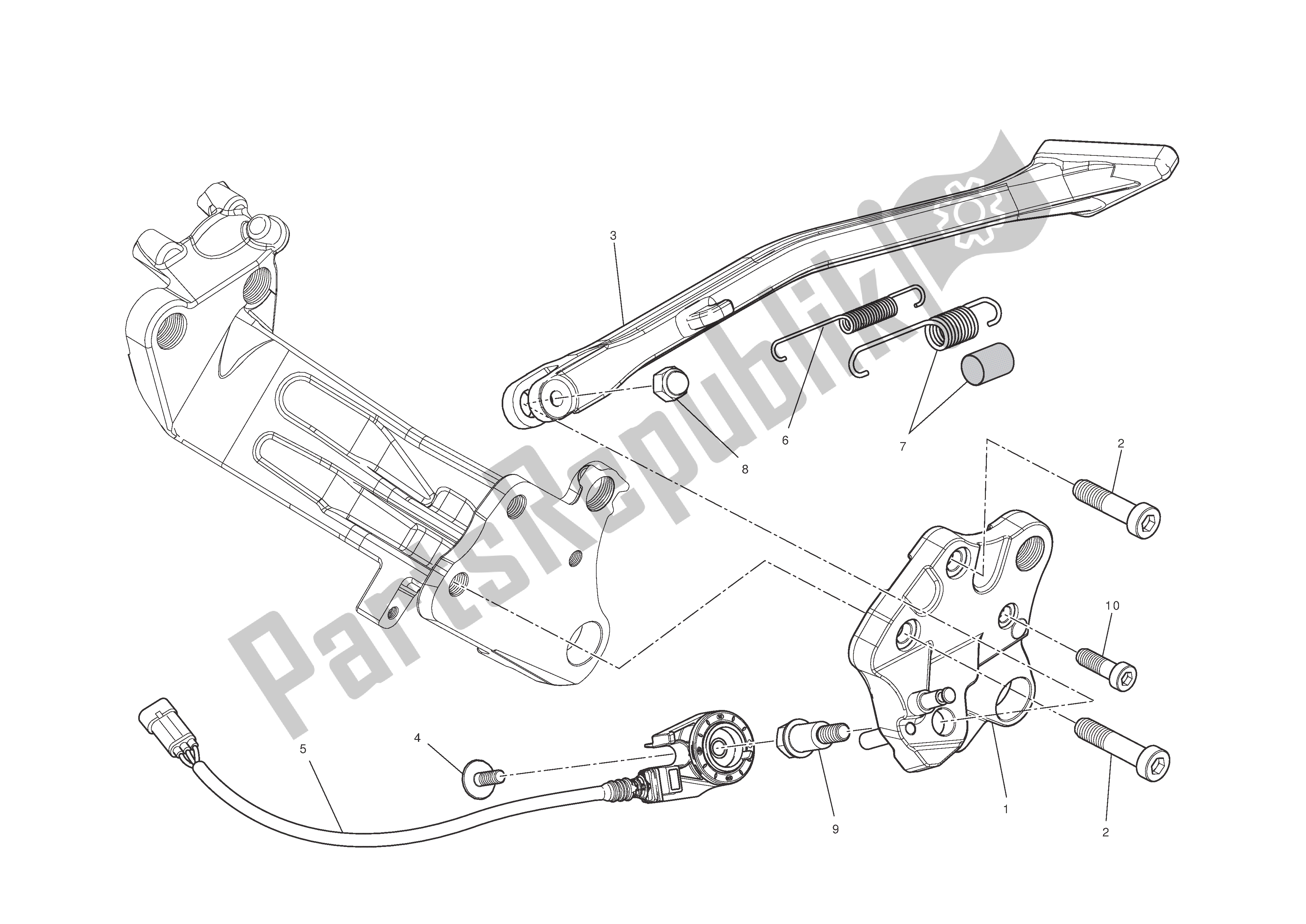 Tutte le parti per il In Piedi del Ducati Diavel Carbon 1200 2011