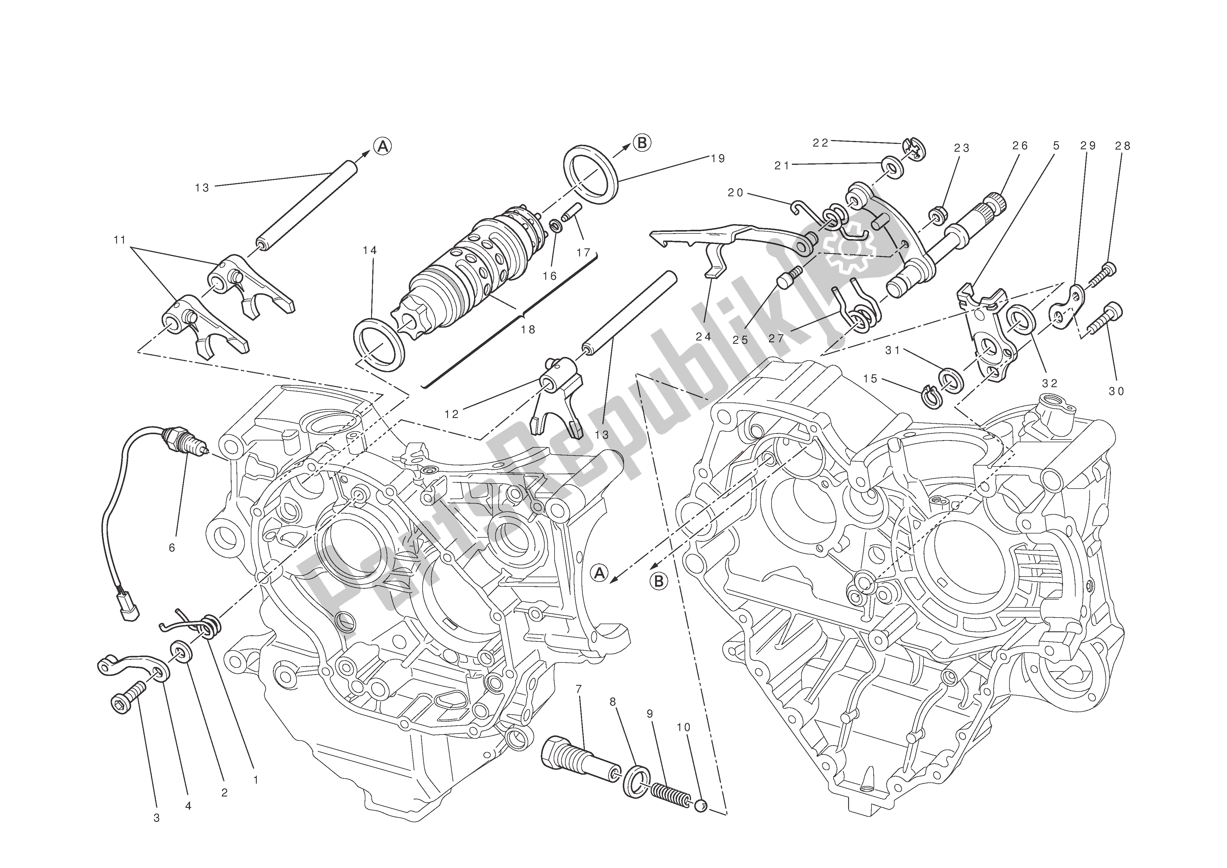 Todas las partes para Control De Cambio De Marchas de Ducati Diavel Carbon 1200 2011