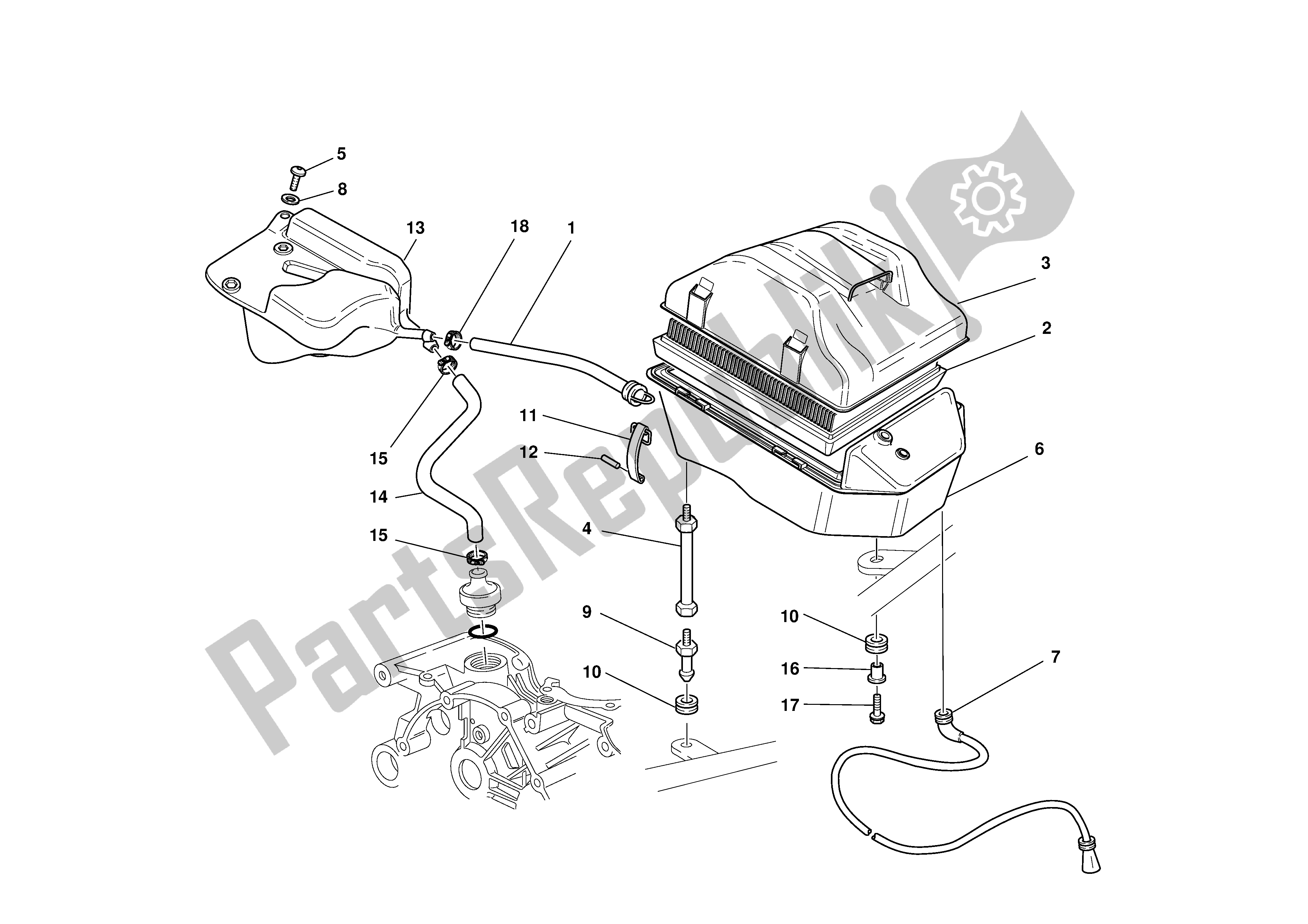 Todas las partes para Inducción De Aire Y Solvente de Ducati Monster S 1000 2003