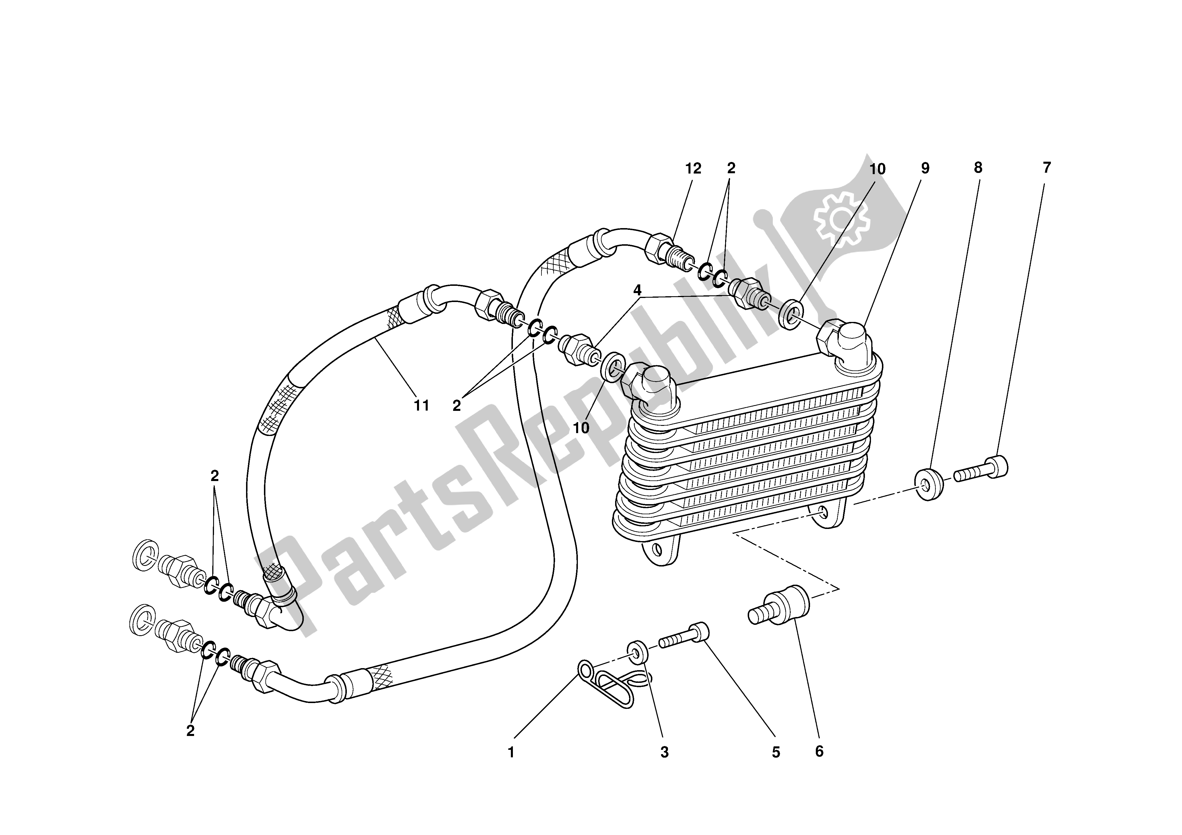 Todas las partes para Enfriador De Aceite de Ducati Monster S 1000 2003