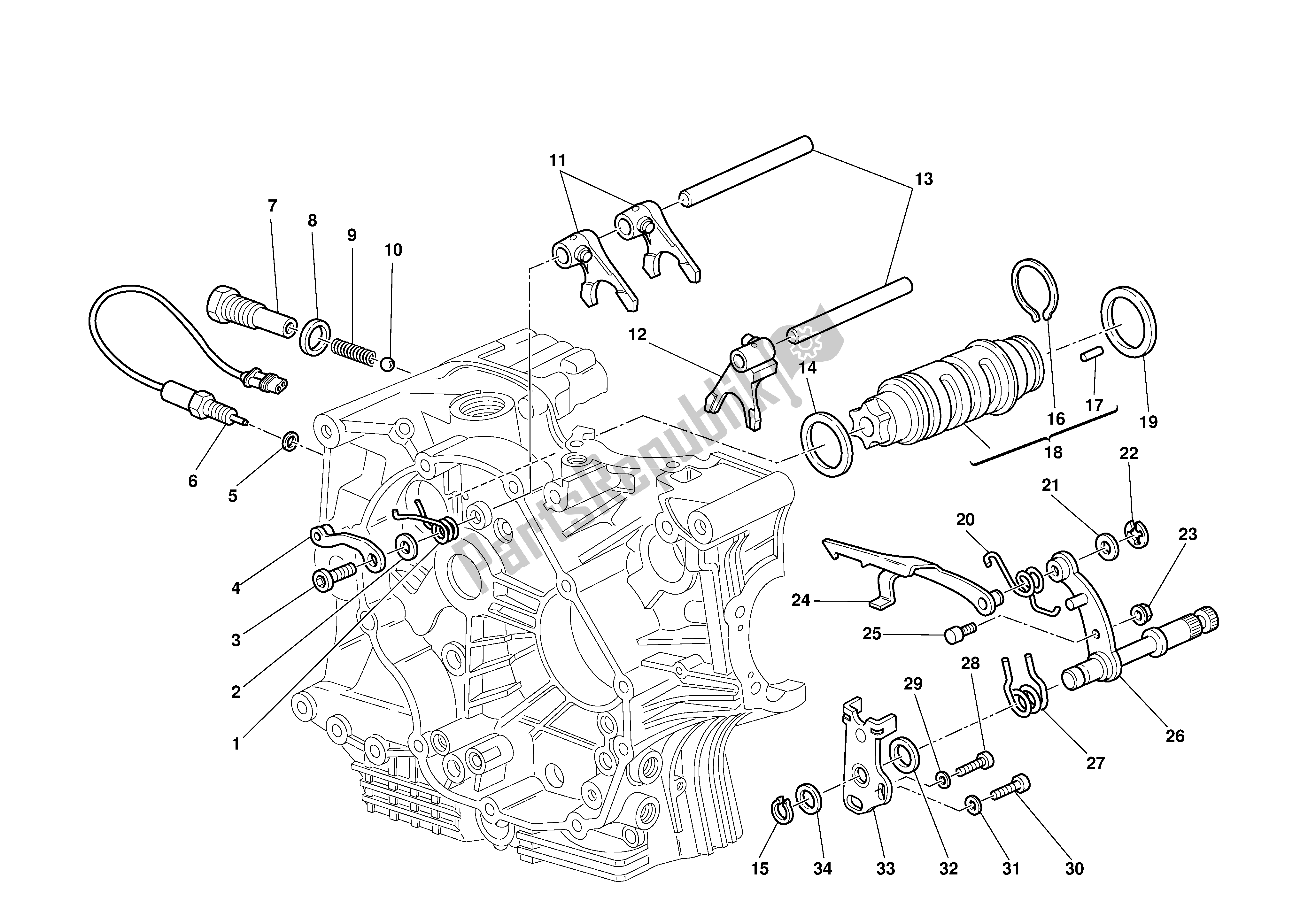 Todas las partes para Cambio De Marcha de Ducati Monster S 1000 2003