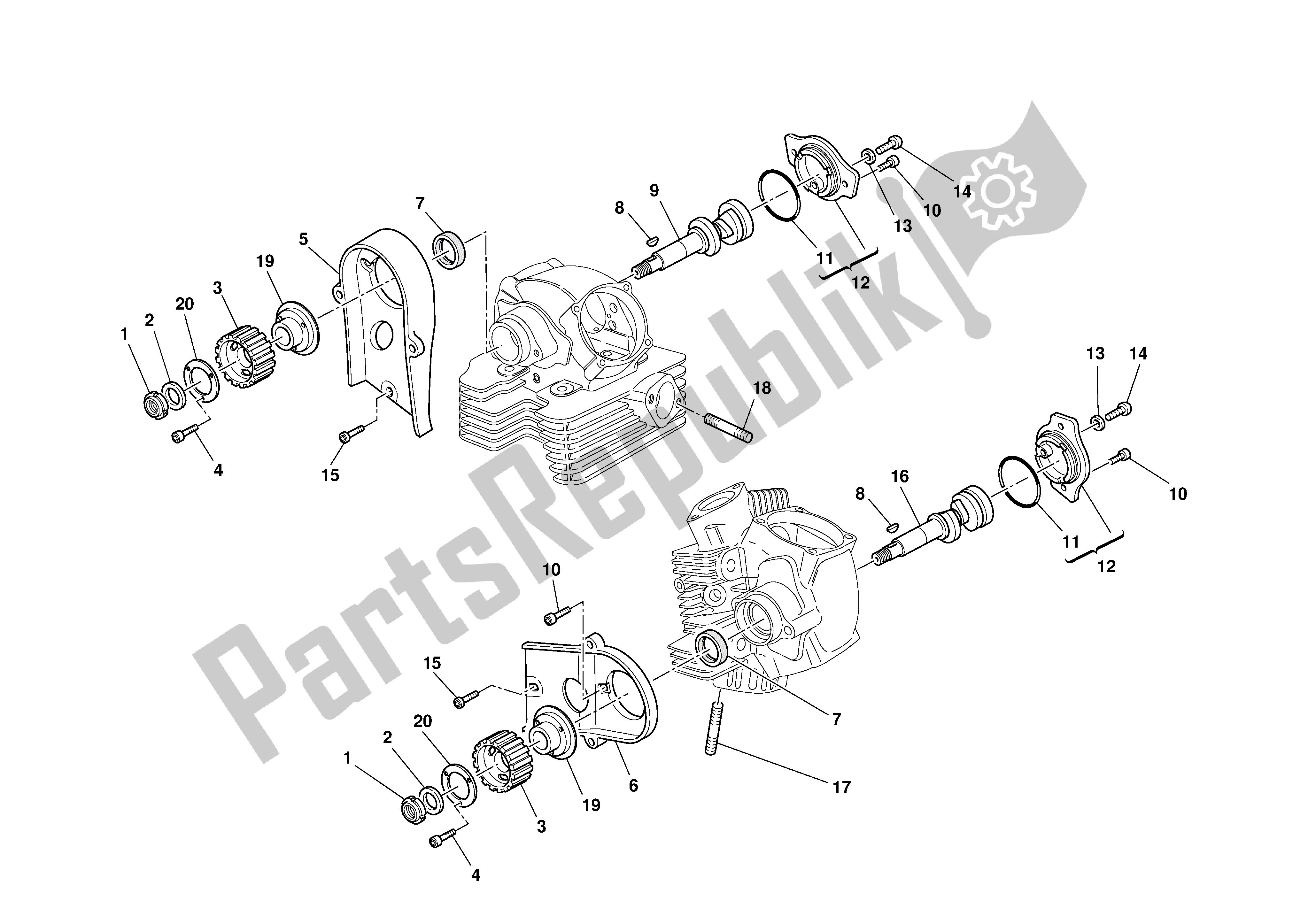 Todas las partes para Cabeza: Sincronización de Ducati Monster S 1000 2003