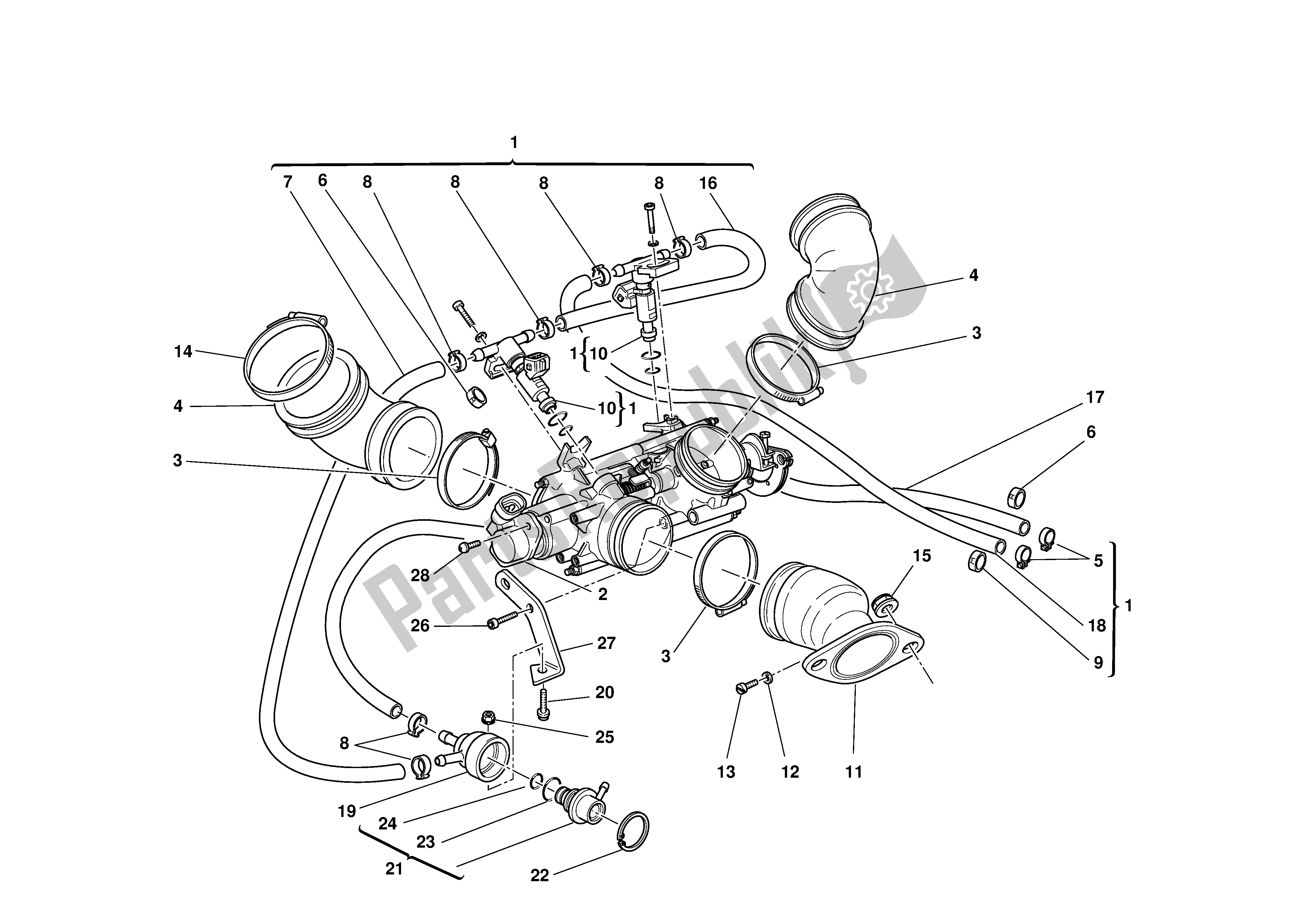 Todas las partes para Entrada Dict de Ducati Monster S 1000 2003