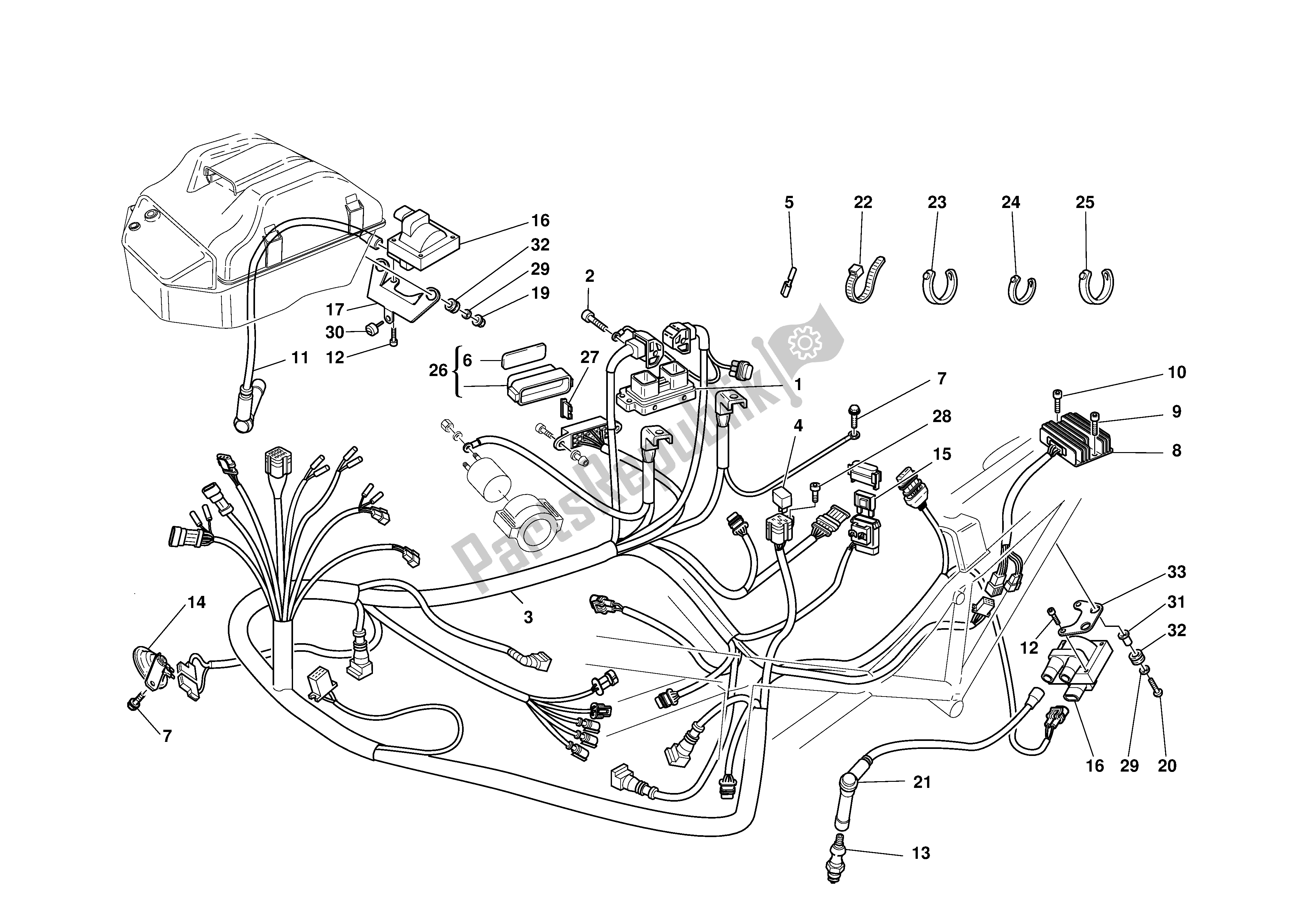 Todas las partes para Sistema Electrico de Ducati Monster S 1000 2003