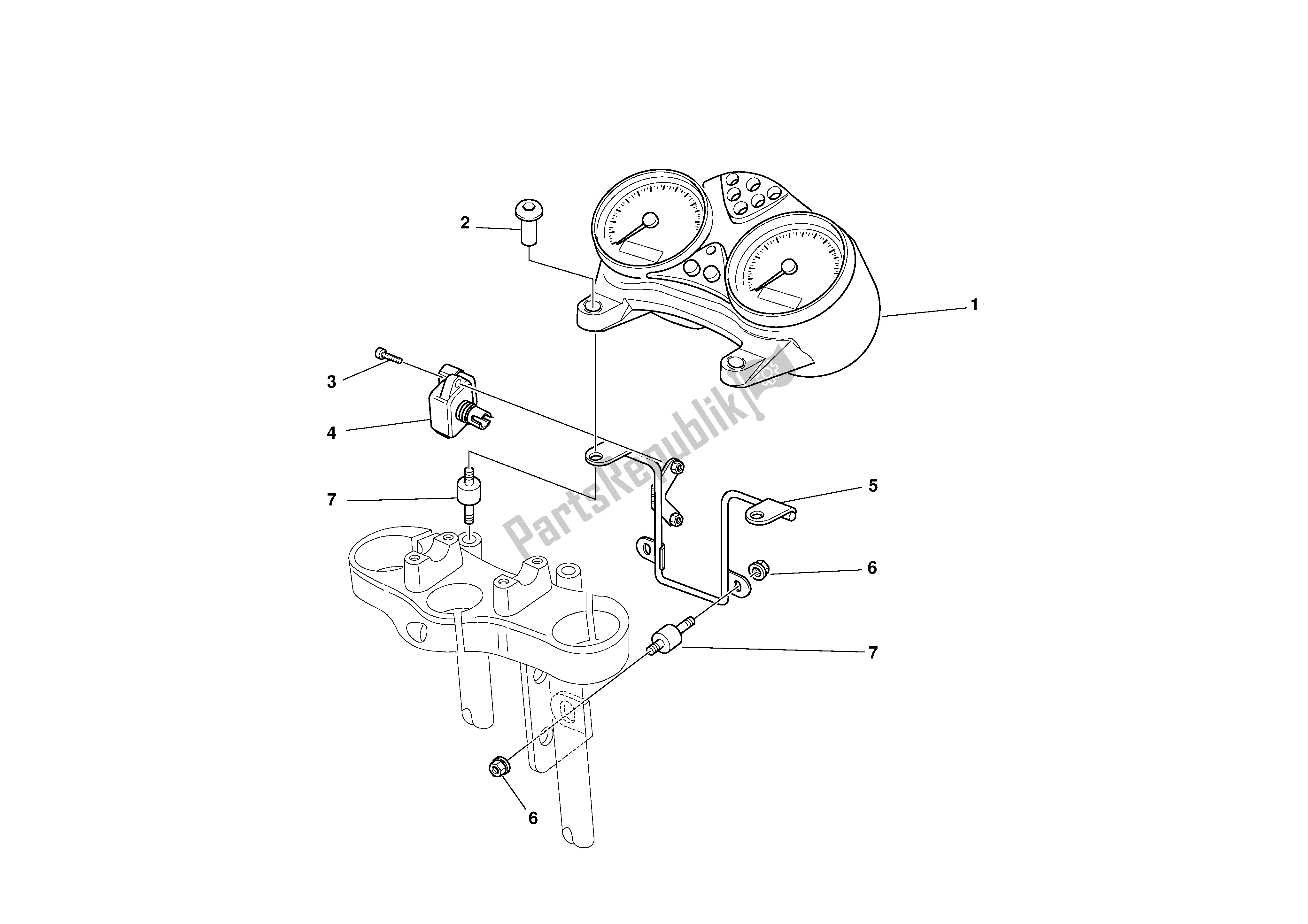 Alle onderdelen voor de Instrumentenpaneel van de Ducati Monster S 1000 2003