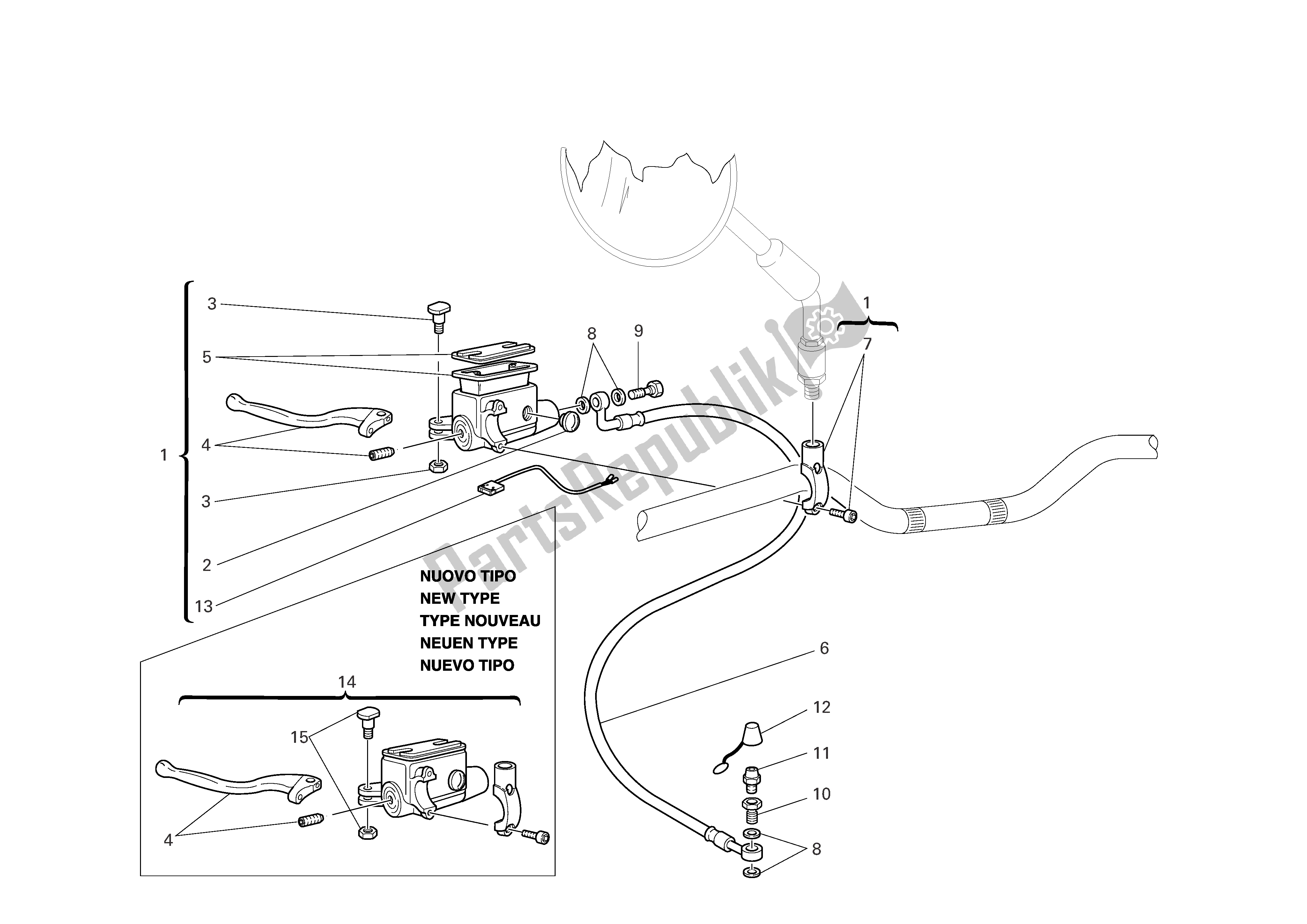 Tutte le parti per il Controllo Della Frizione del Ducati Monster Dark 620 2005