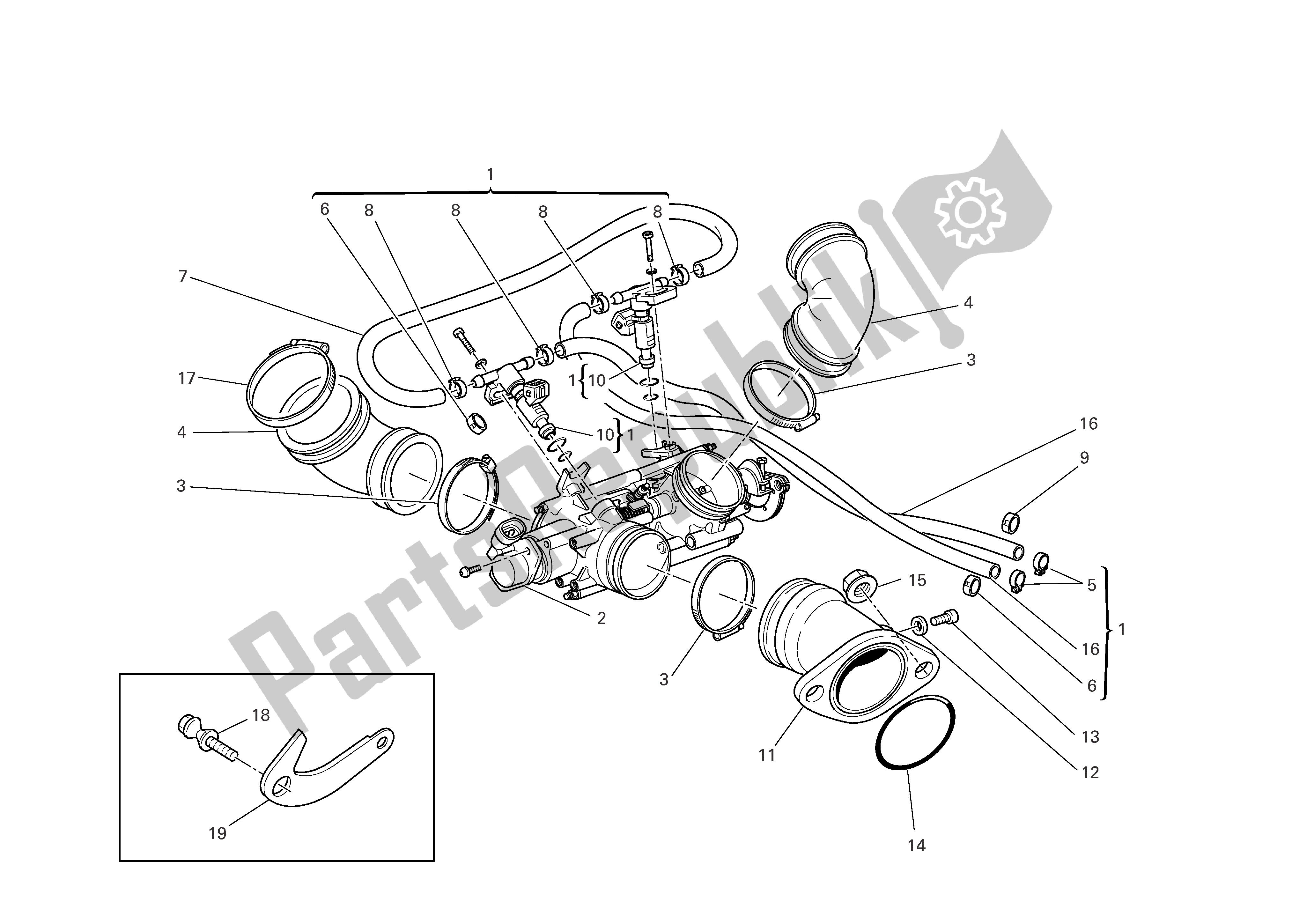 Todas las partes para Colectores De Admisión de Ducati Monster Dark 620 2005