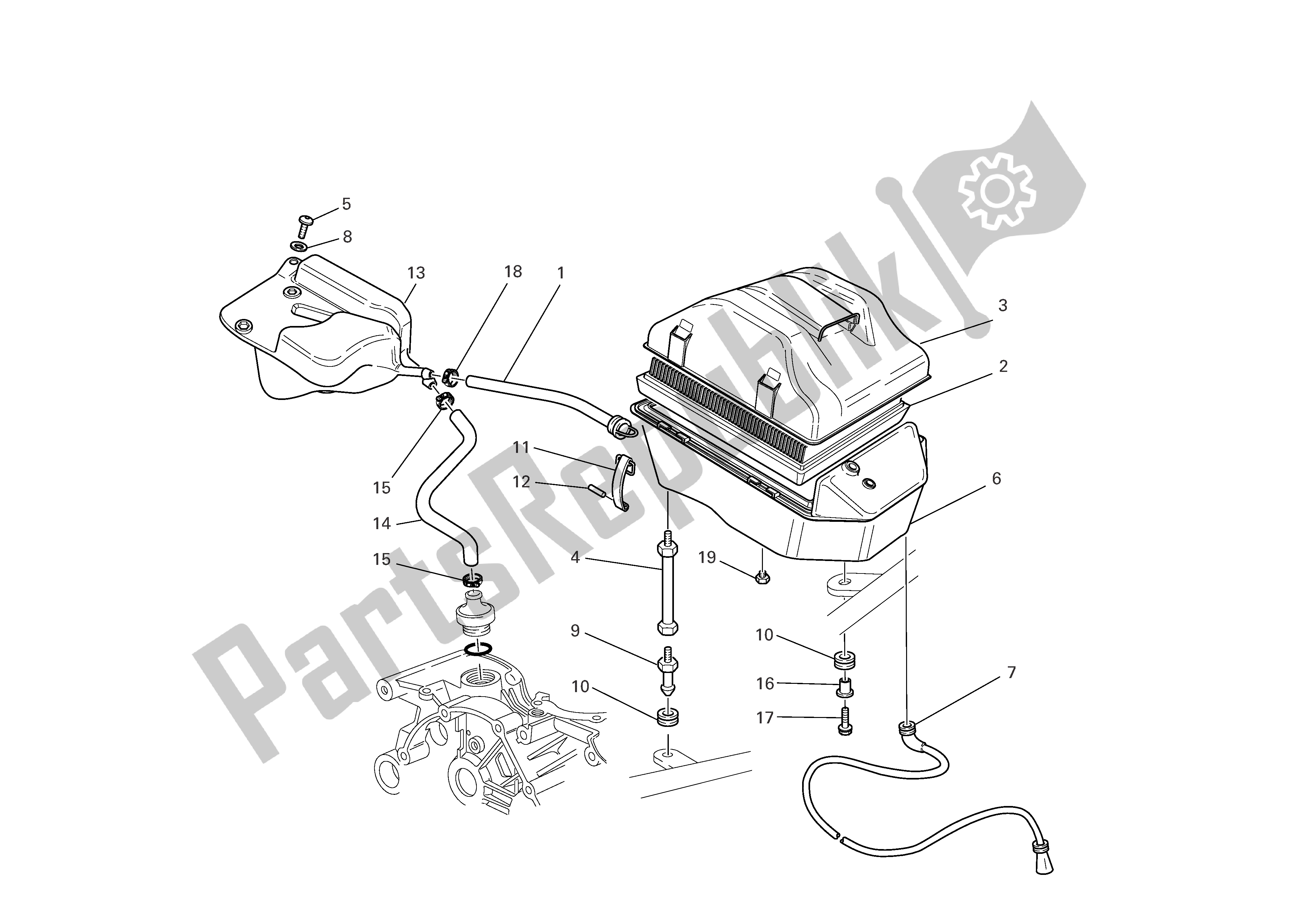 Tutte le parti per il Presa D'aria - Sfiato Olio del Ducati Monster 695 2008