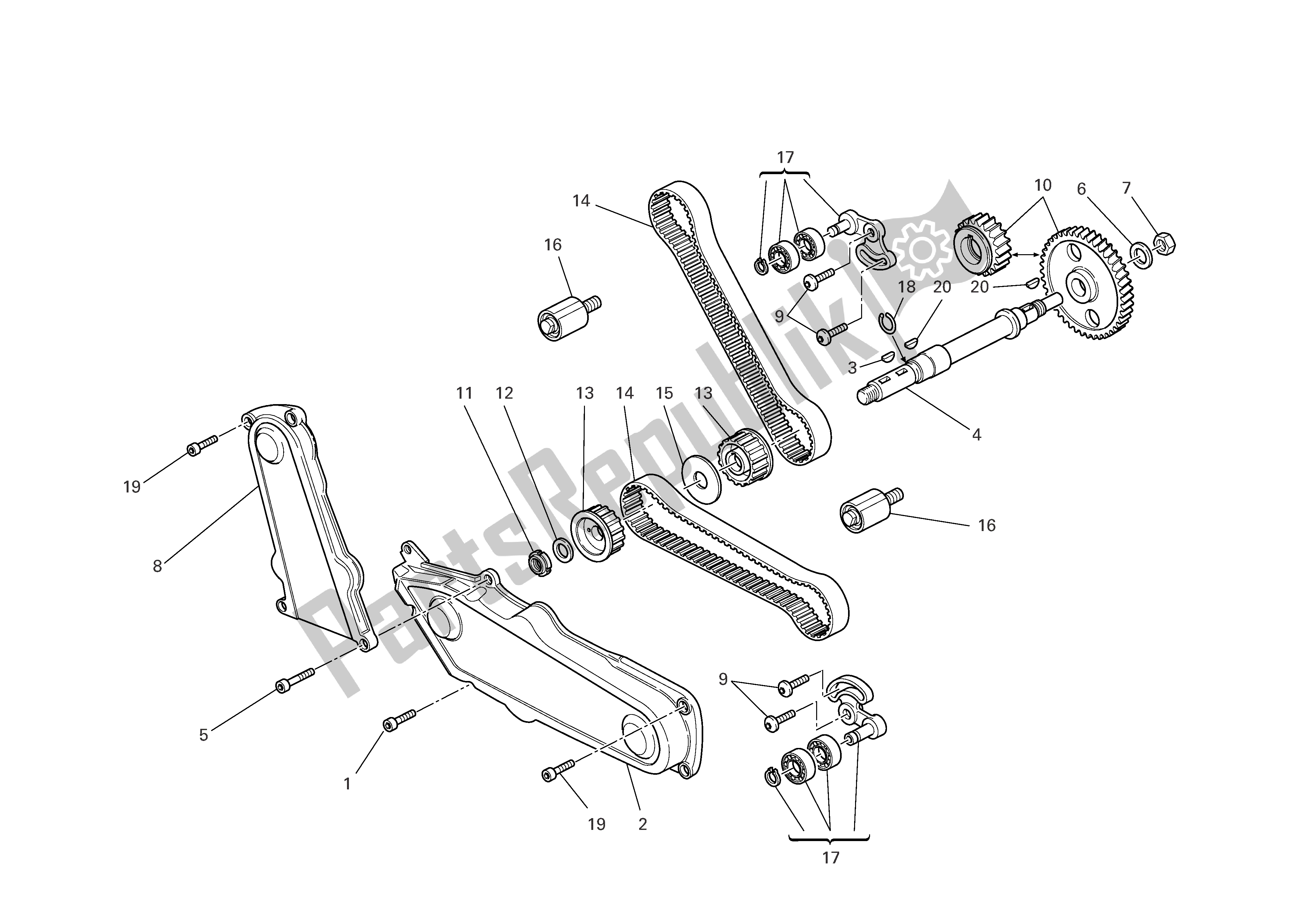 Alle onderdelen voor de Timing Systeem van de Ducati Monster 695 2008