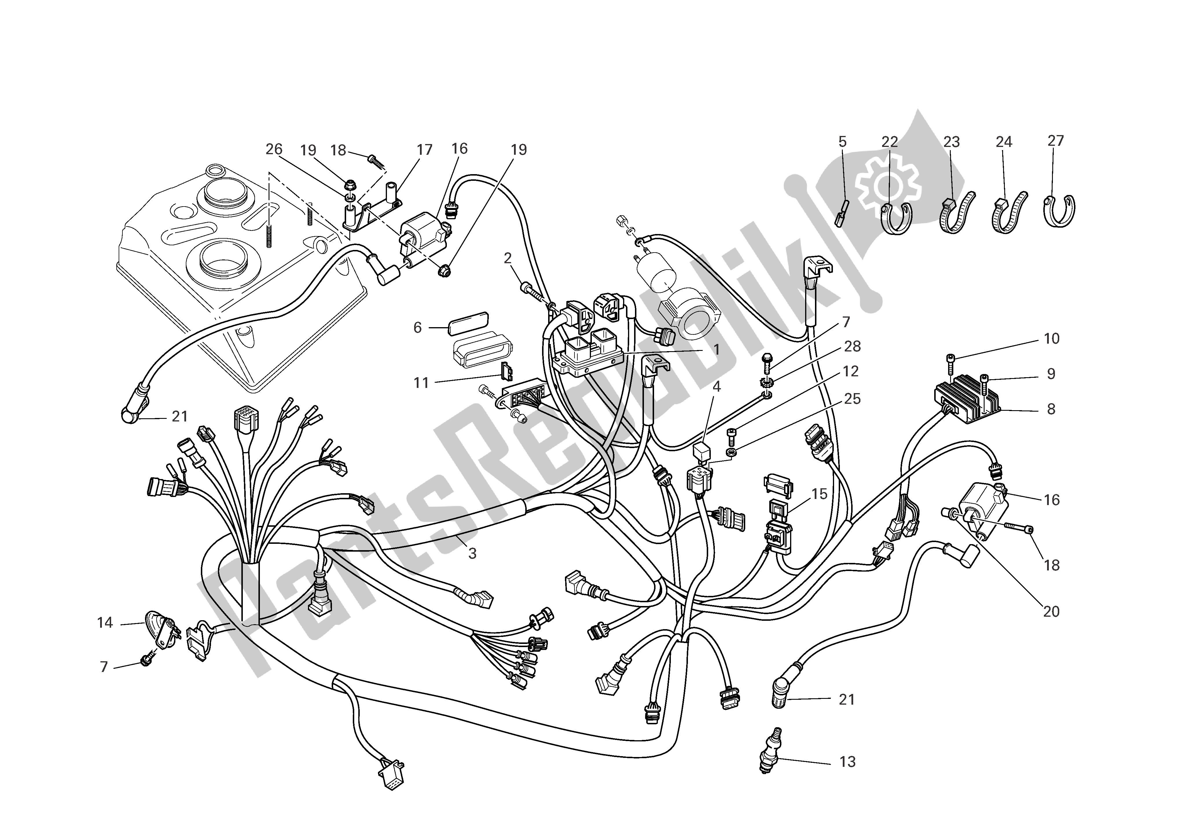 Todas las partes para Sistema Eléctrico de Ducati Monster 695 2008