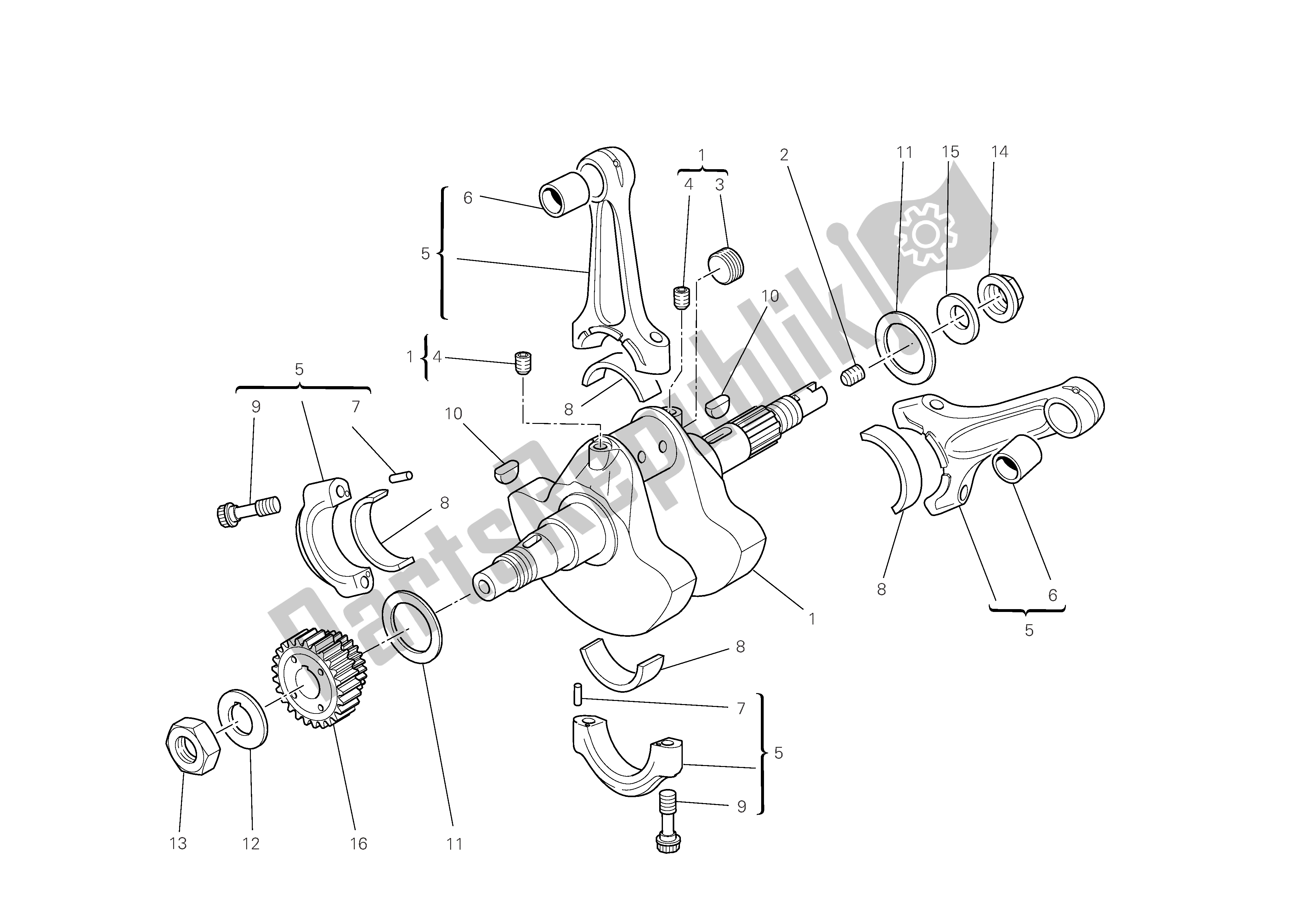 Todas as partes de Bielas do Ducati Monster 696 2009