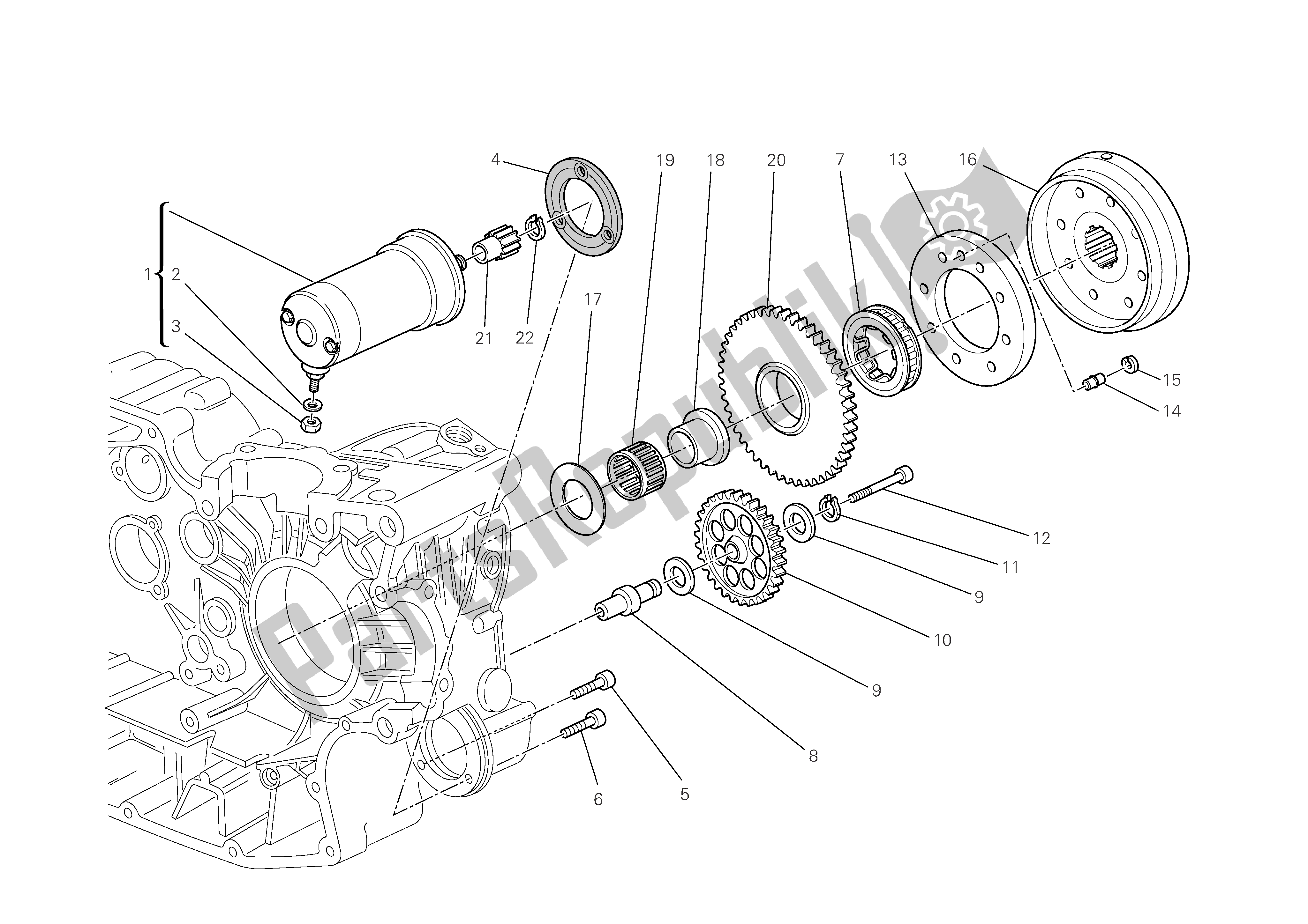 Alle onderdelen voor de Elektrisch Starten En Ontsteken van de Ducati Monster 696 2009