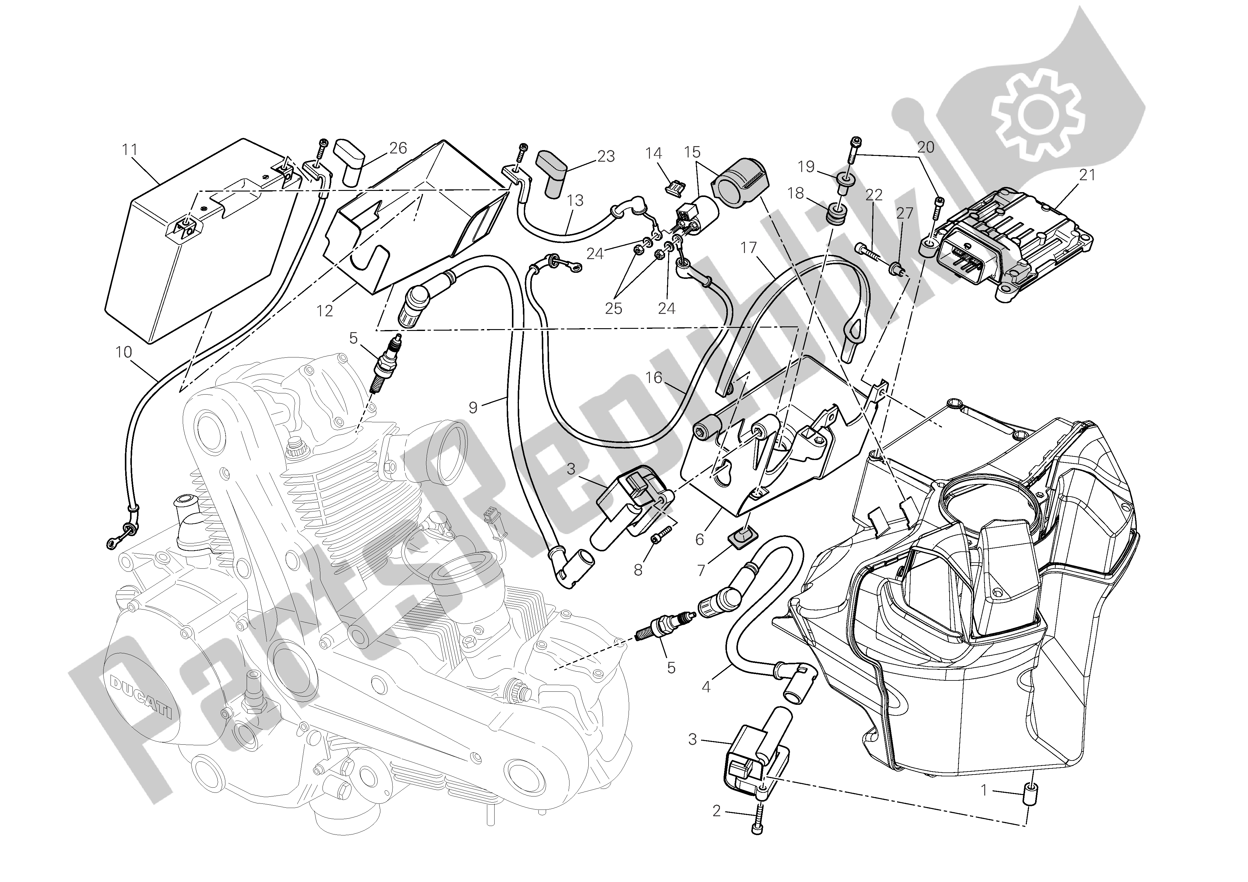 Todas las partes para Soporte De Batería de Ducati Monster 696 2009