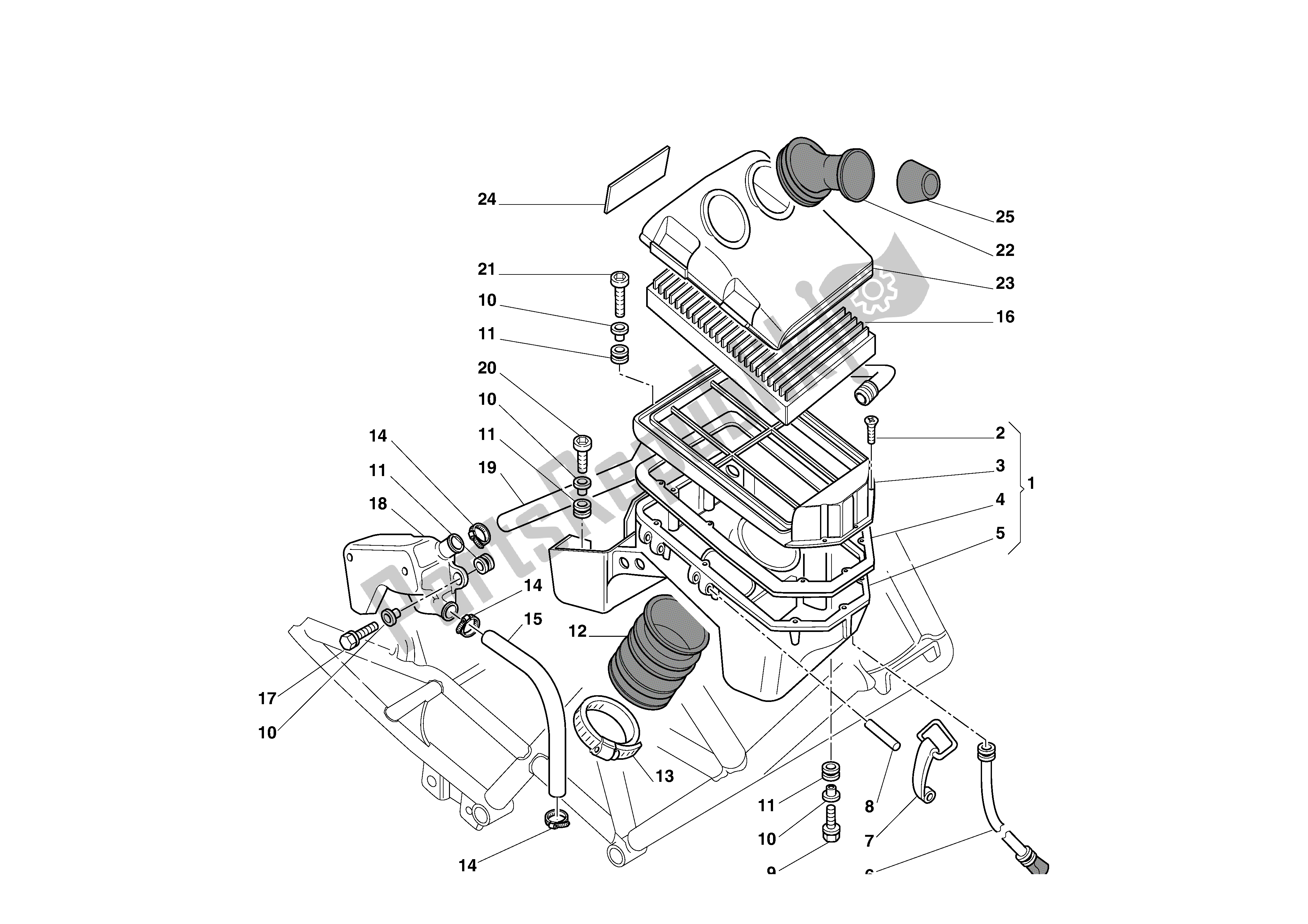 Tutte le parti per il Induzione Dell'aria - Oilvent del Ducati Monster 750 1996 - 2001