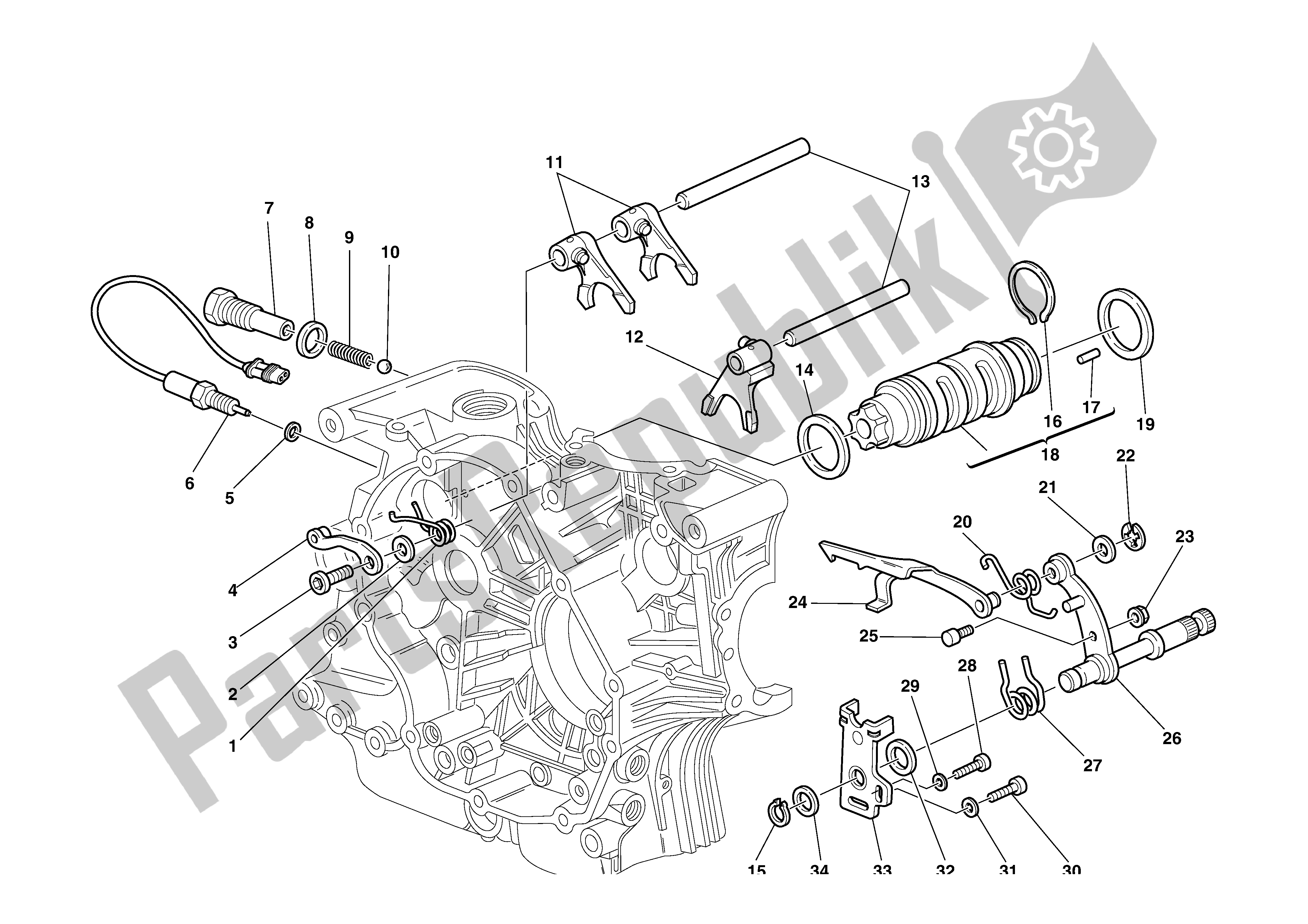 Todas las partes para Cambio De Marcha de Ducati Monster 750 1996 - 2001