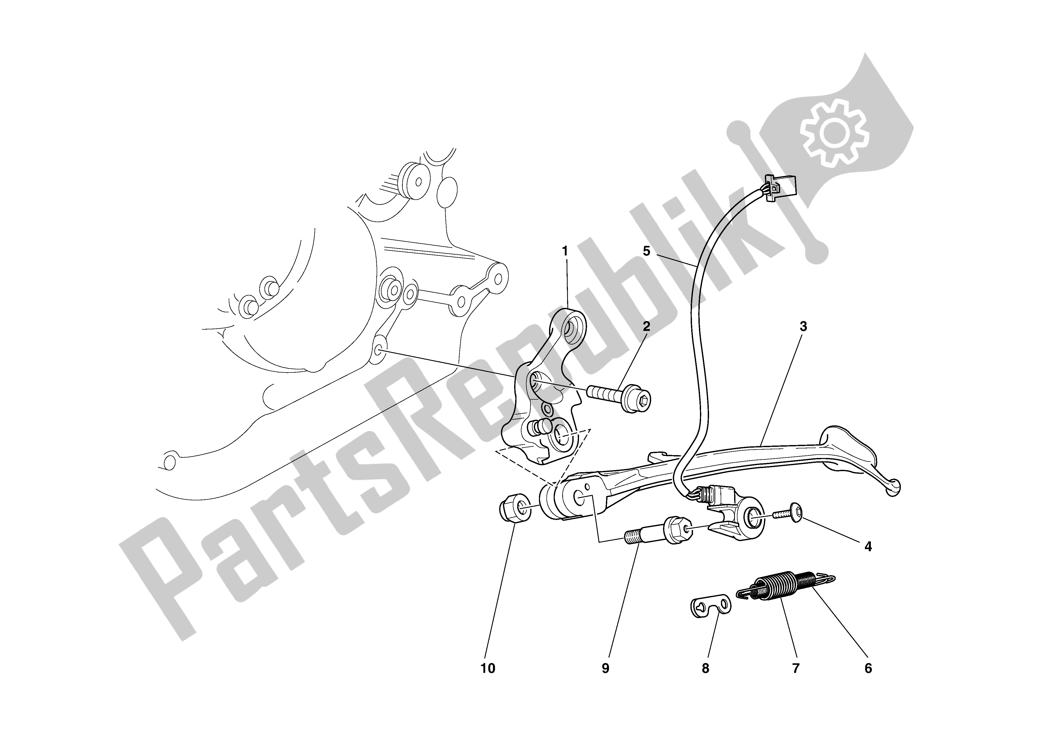 Tutte le parti per il Stand del Ducati Monster 750 1996 - 2001