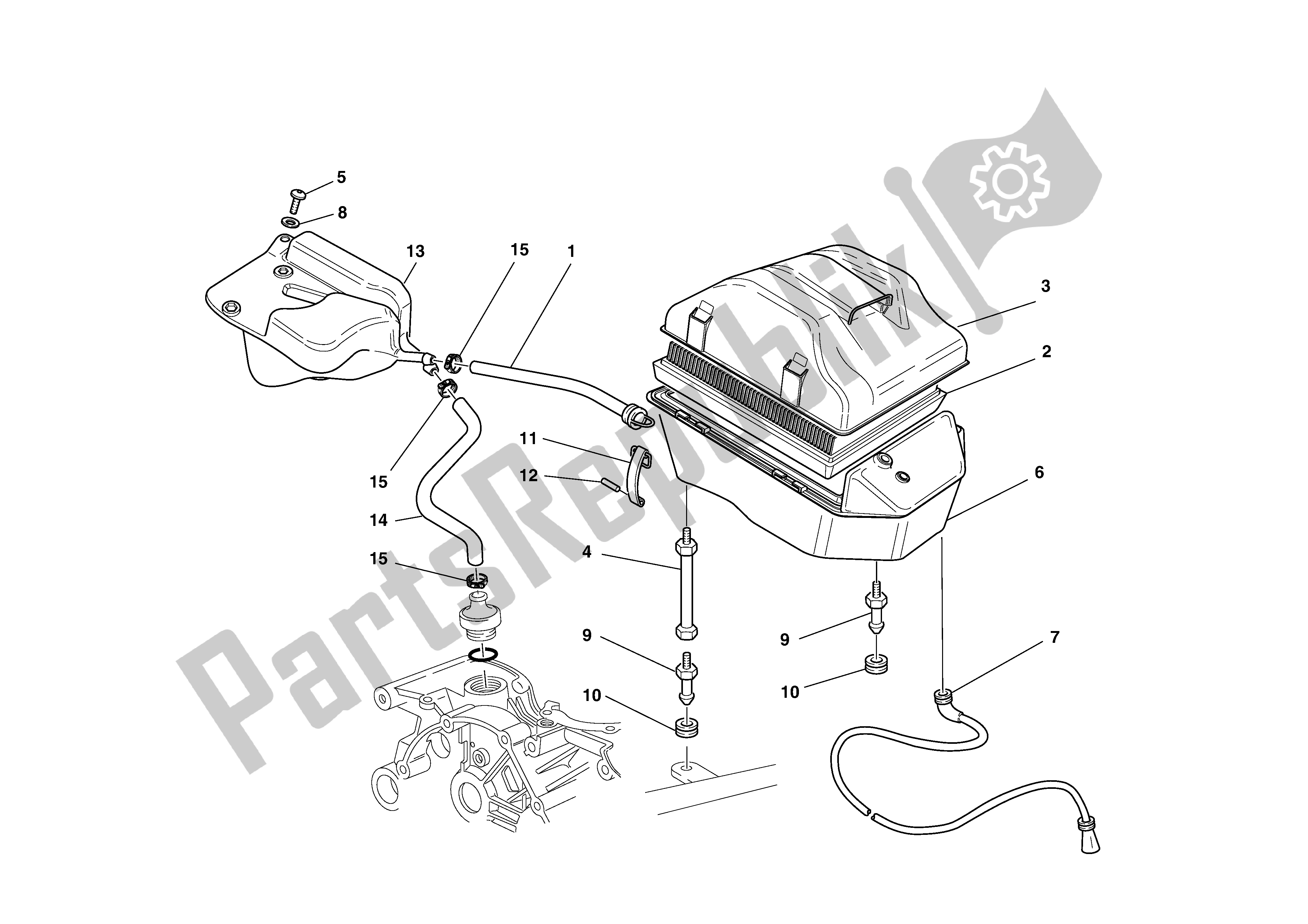 Todas las partes para Inducción De Aire Y Solvente de Ducati Monster 750 2002