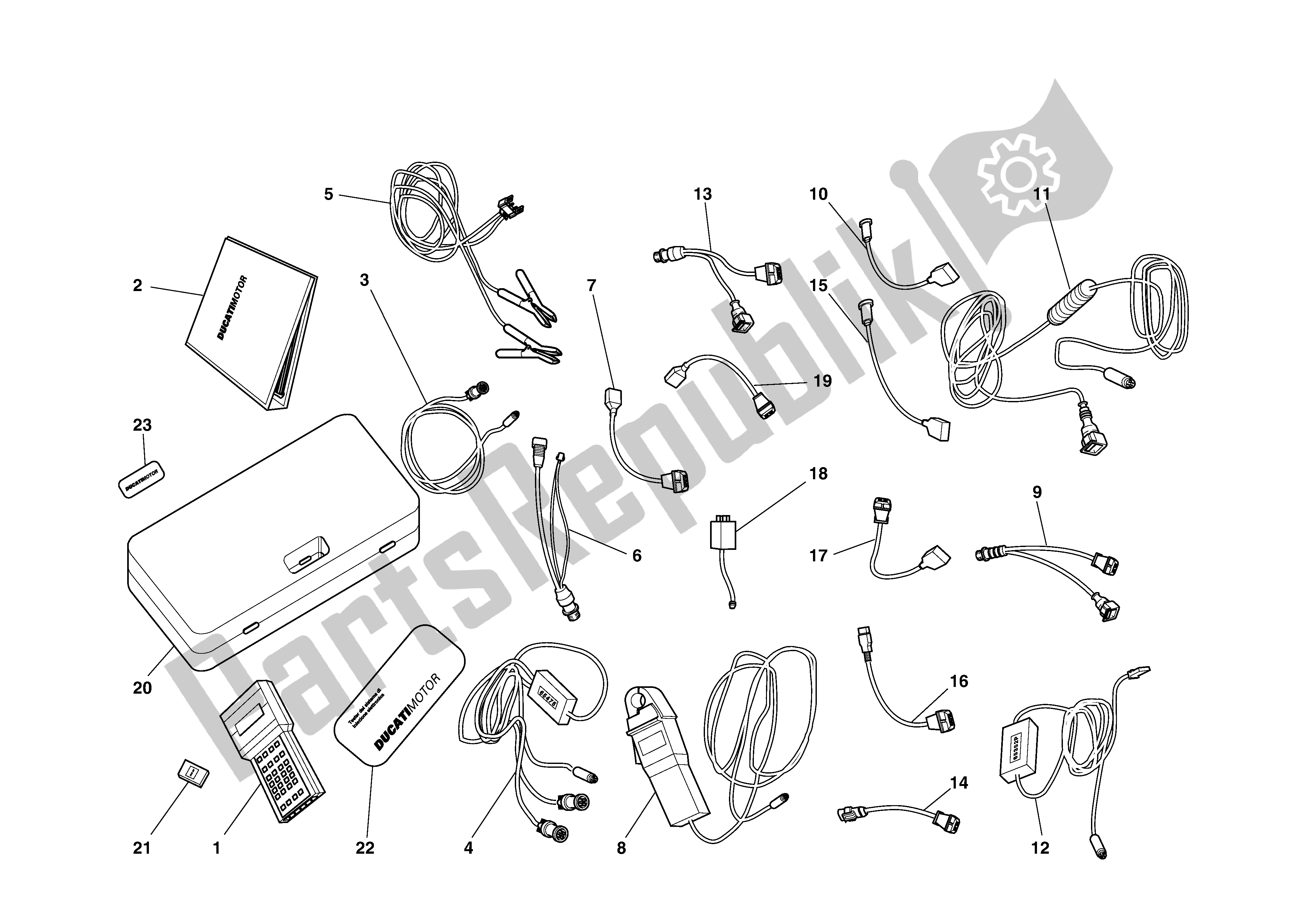 Todas las partes para Diagnostico Testermattesis de Ducati Monster 750 2002